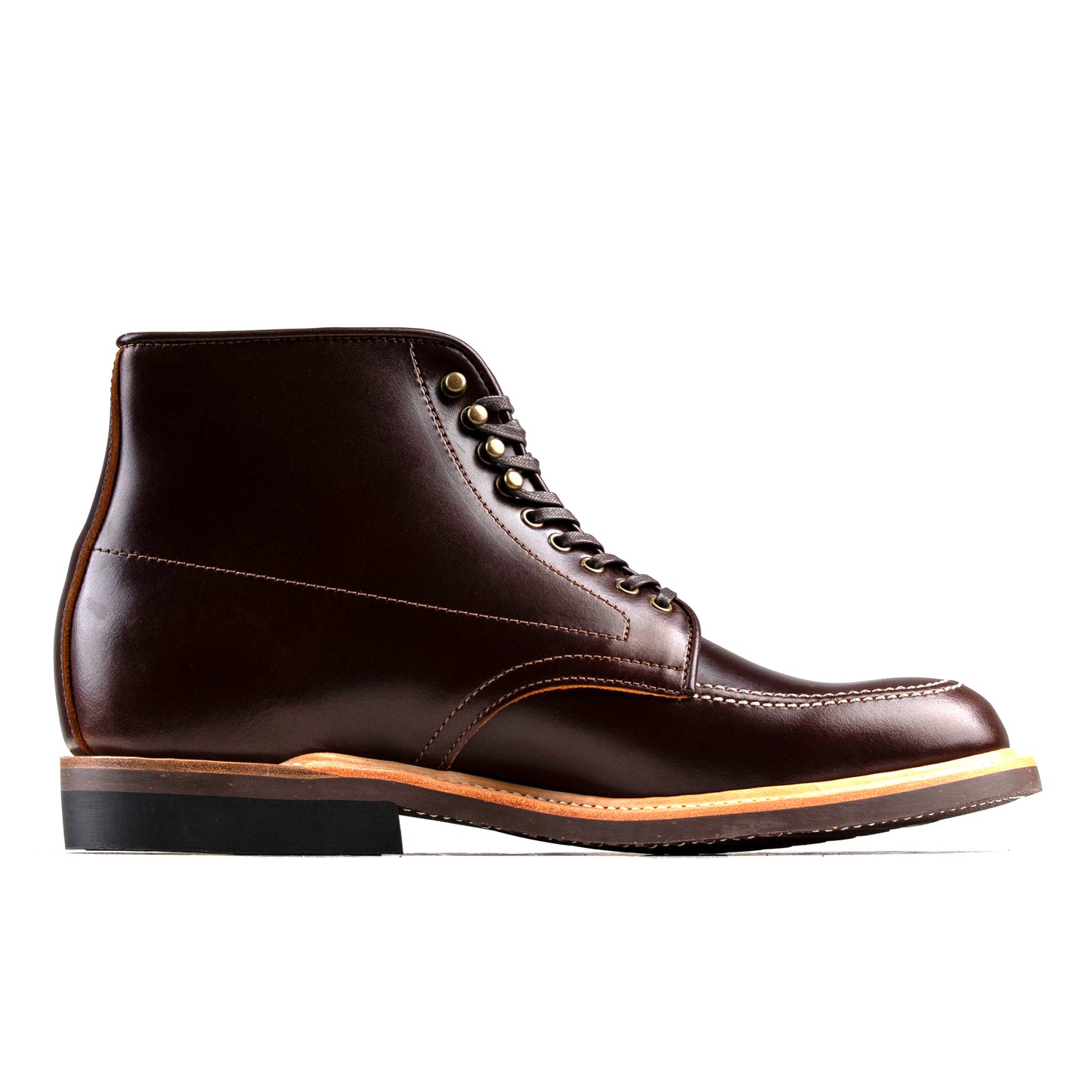 Indiana MocToe Boot -luosjiet®boots - Dark Brown TeaCore Smooth Cowhide