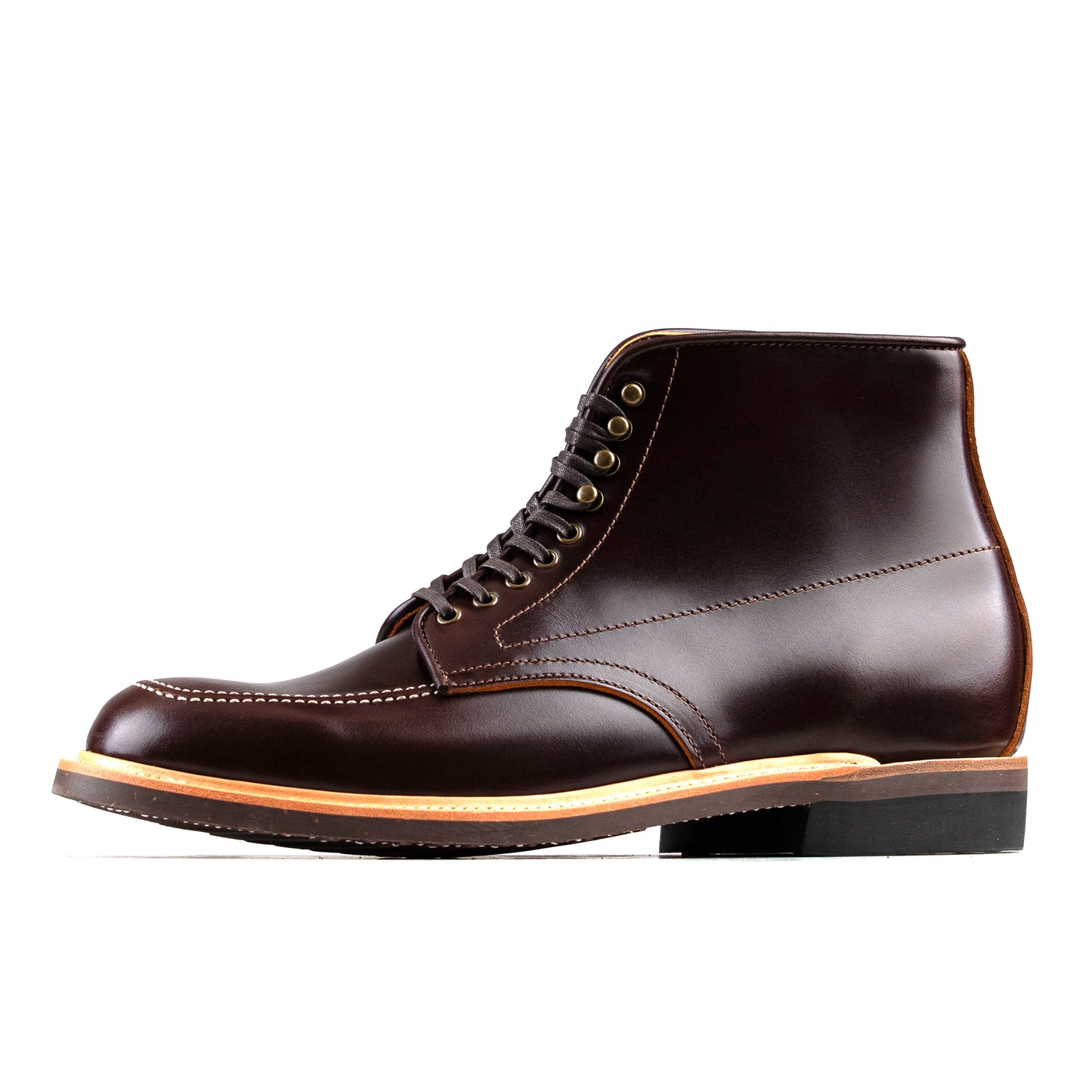 Indiana MocToe Boot -luosjiet®boots - Dark Brown TeaCore Smooth Cowhide