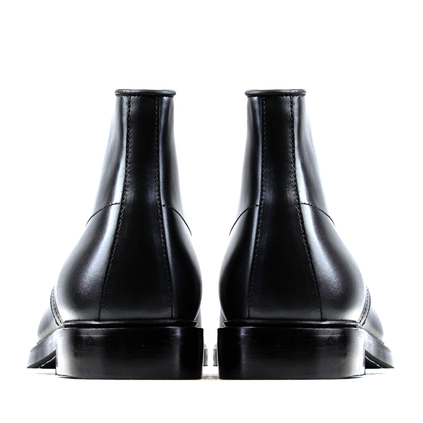 Plain Toe Boot - luosjiet®boots - Black Smooth Cowhide