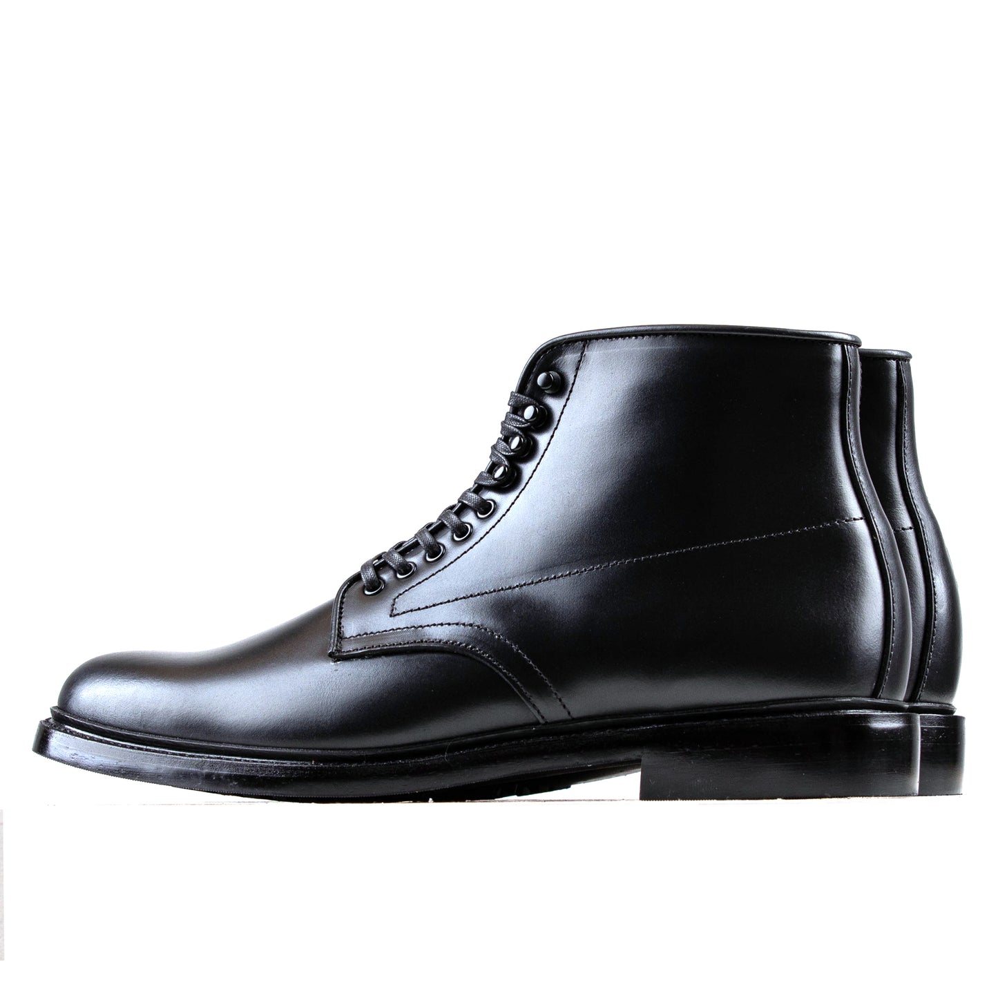 Plain Toe Boot - luosjiet®boots - Black Smooth Cowhide
