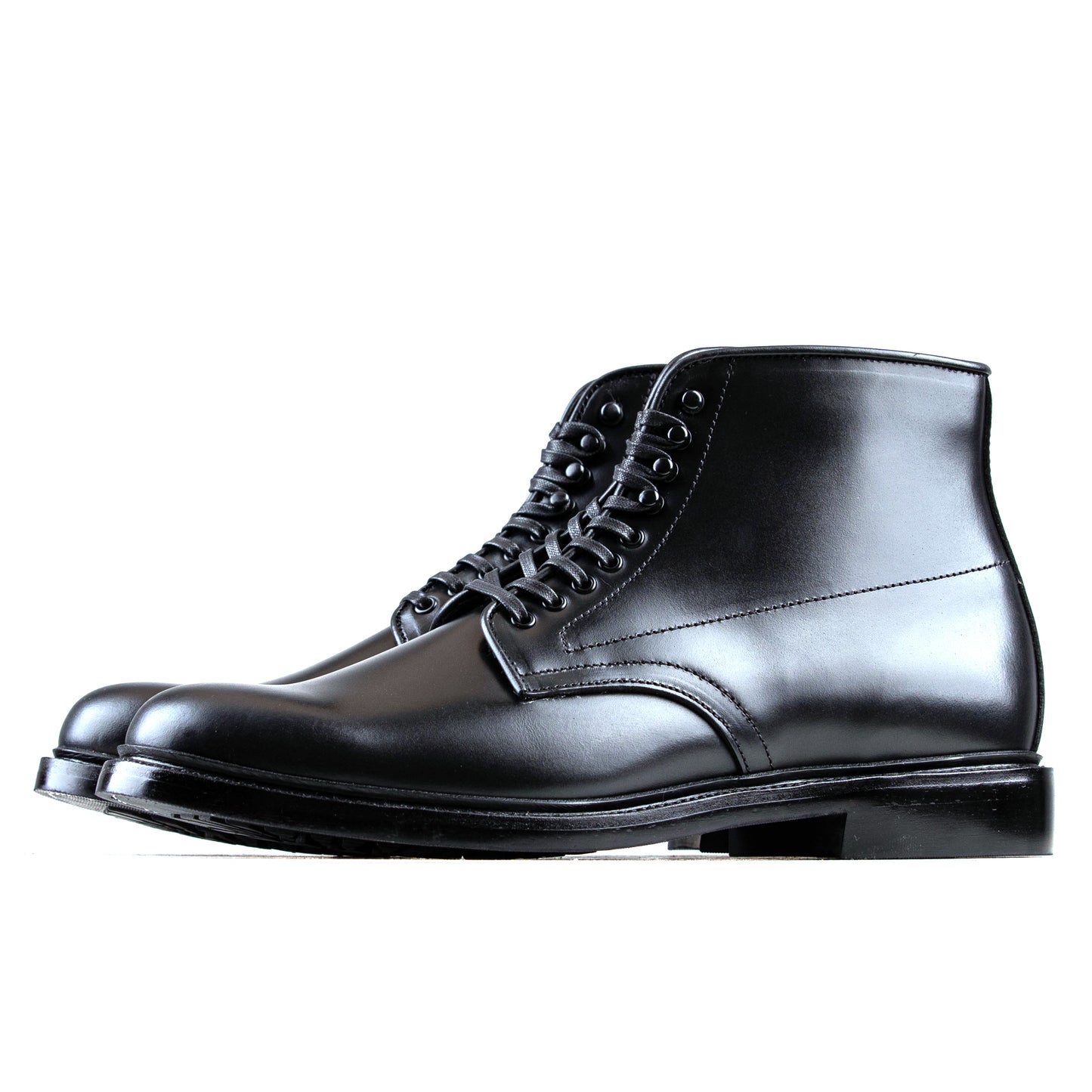 Plain Toe Boot - luosjiet®boots - Black Smooth Cowhide