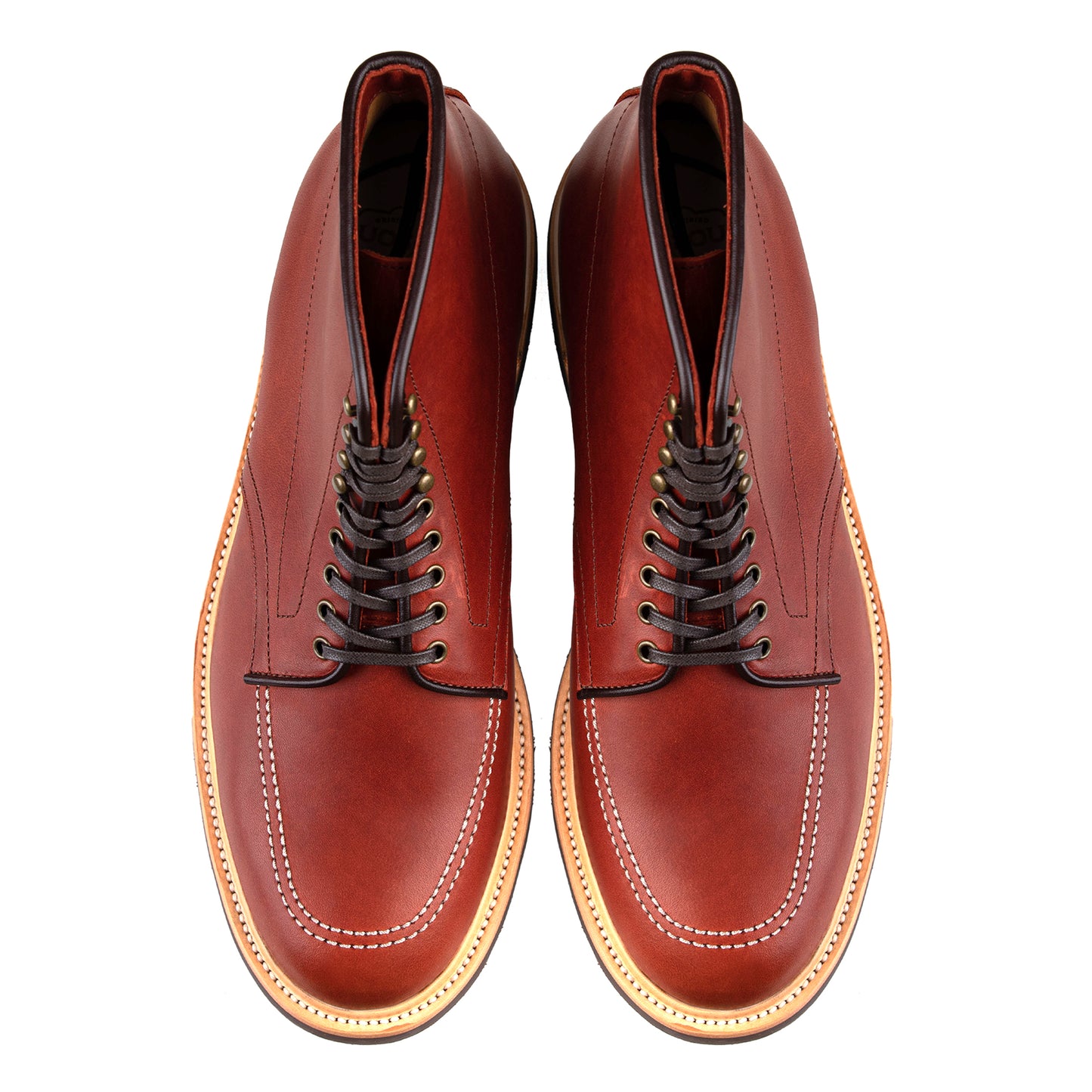 Indiana MocToe Boot - luosjiet®boots - BrickRed Full Grain Cowhide