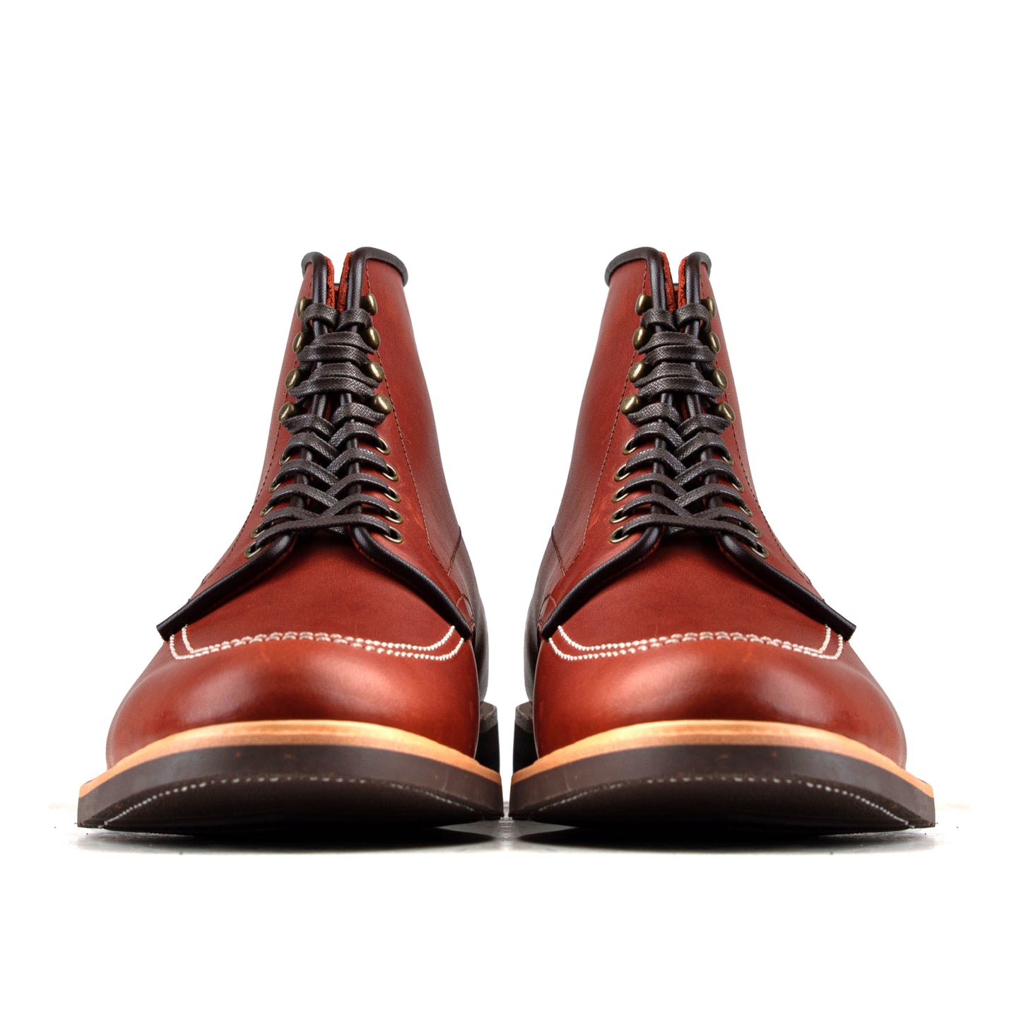 Indiana MocToe Boot - luosjiet®boots - BrickRed Full Grain Cowhide