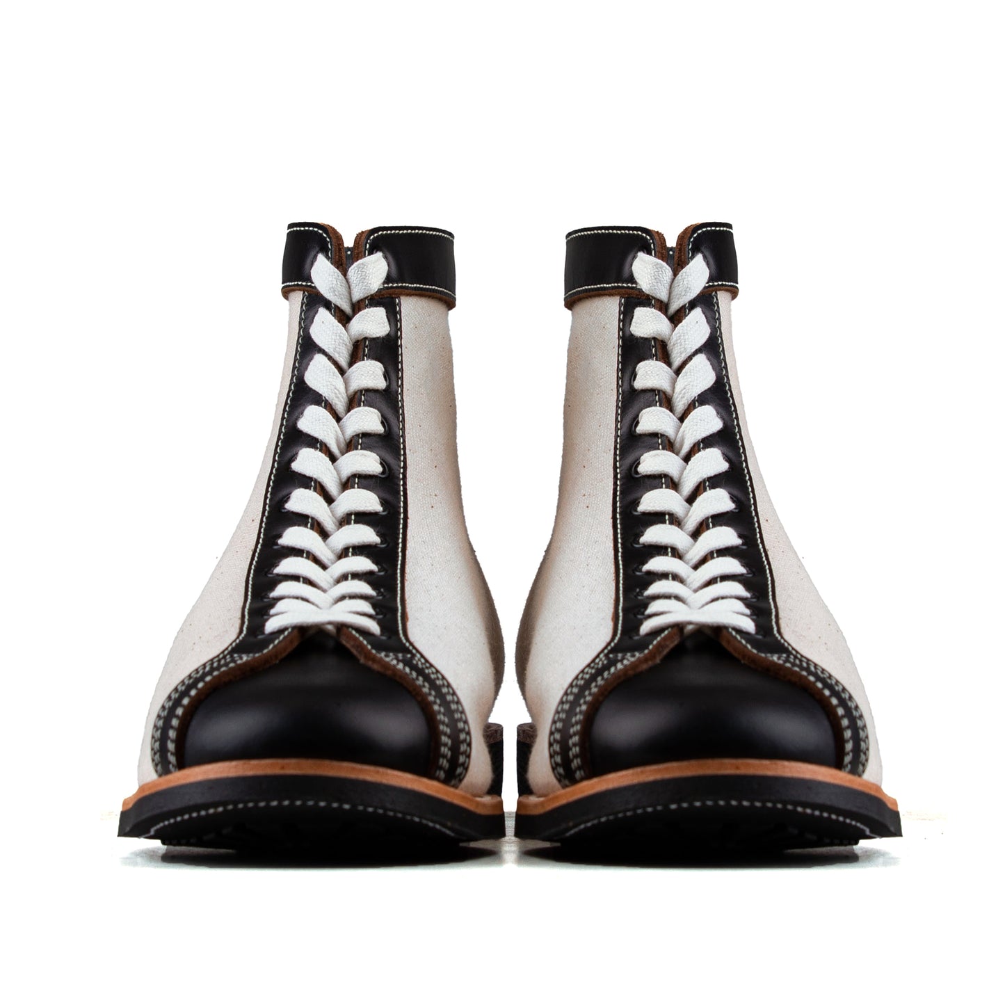 Boxing Boot - luosjiet®boots - Black TeaCore OTA Cowhide + 16oz Canvas