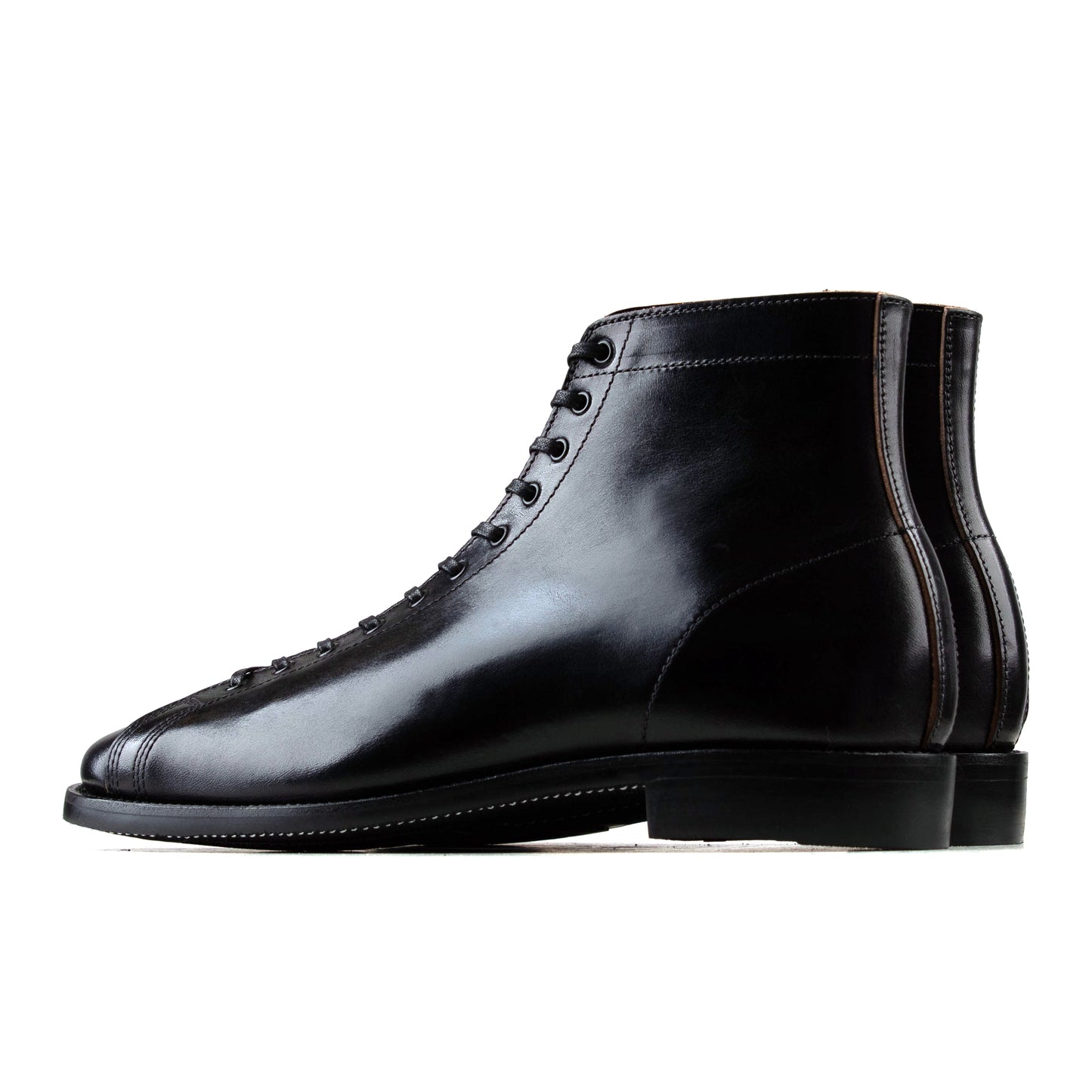 Boxing Boot B01 - luosjiet®boots MTO - Black TeaCore (Hand Dyed) Oiled Nubuck
