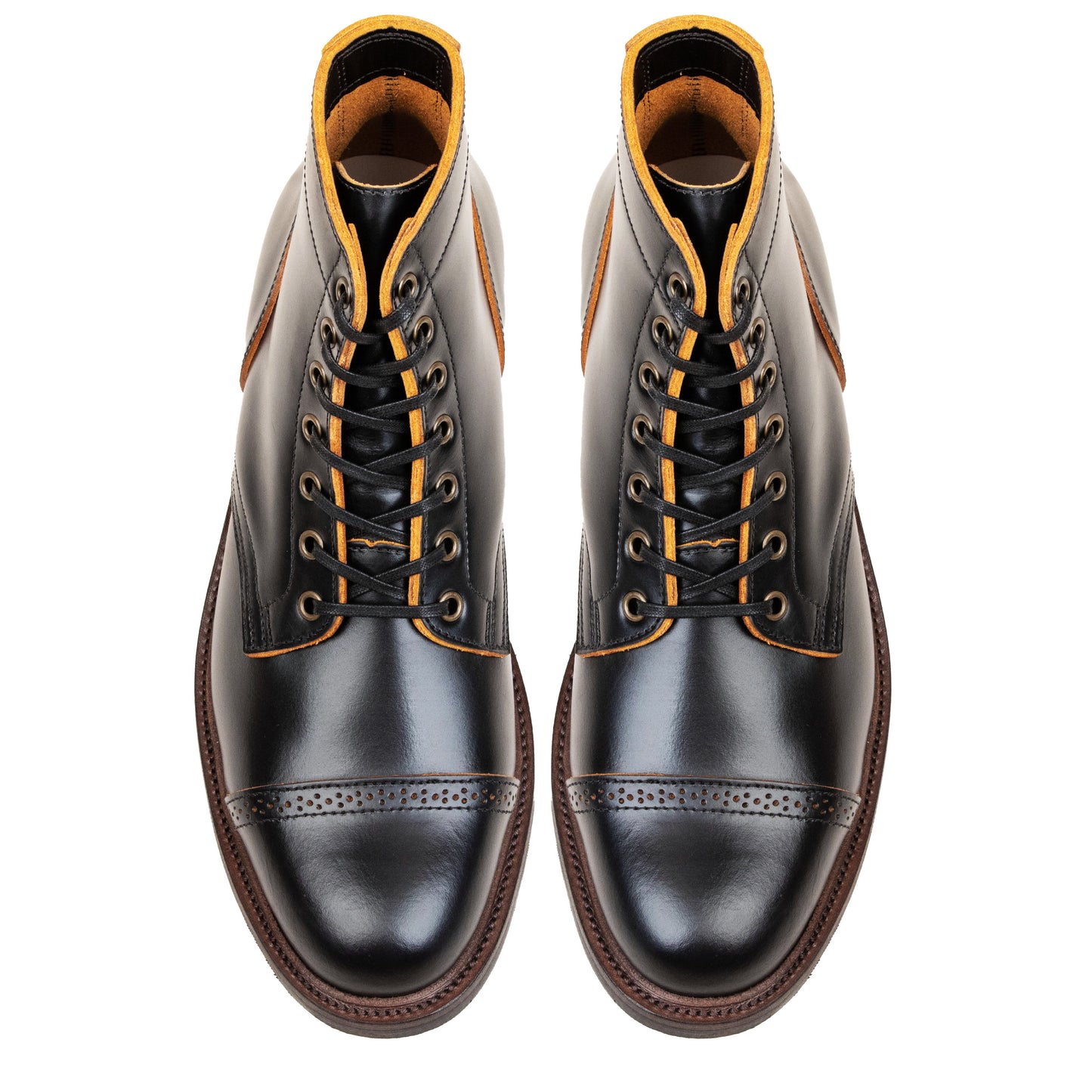 Captoe Commander Boot - luosjiet®boots - Black TeaCore Smooth Cowhide