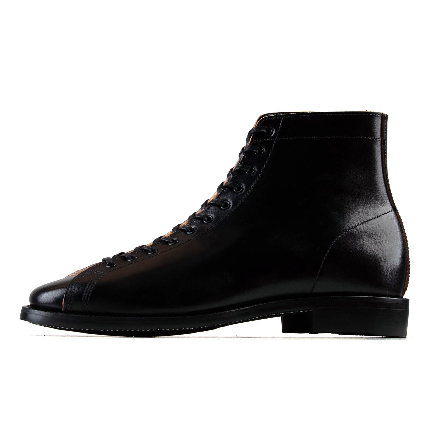 Boxing Boot B01 - luosjiet®boots MTO - Black TeaCore (Hand Dyed) Oiled Nubuck