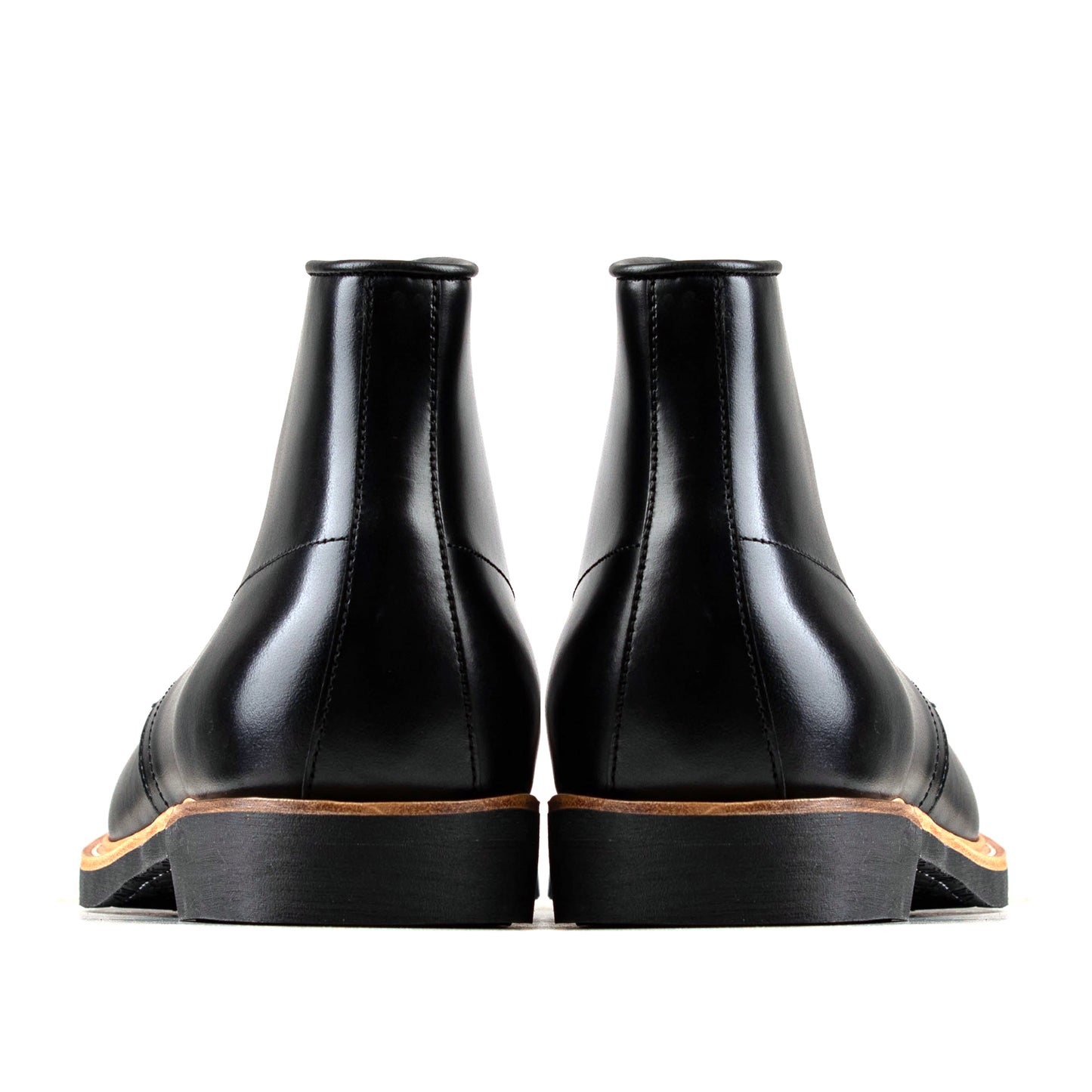 Indiana MocToe Boot -luosjiet®boots - Black Smooth Cowhide