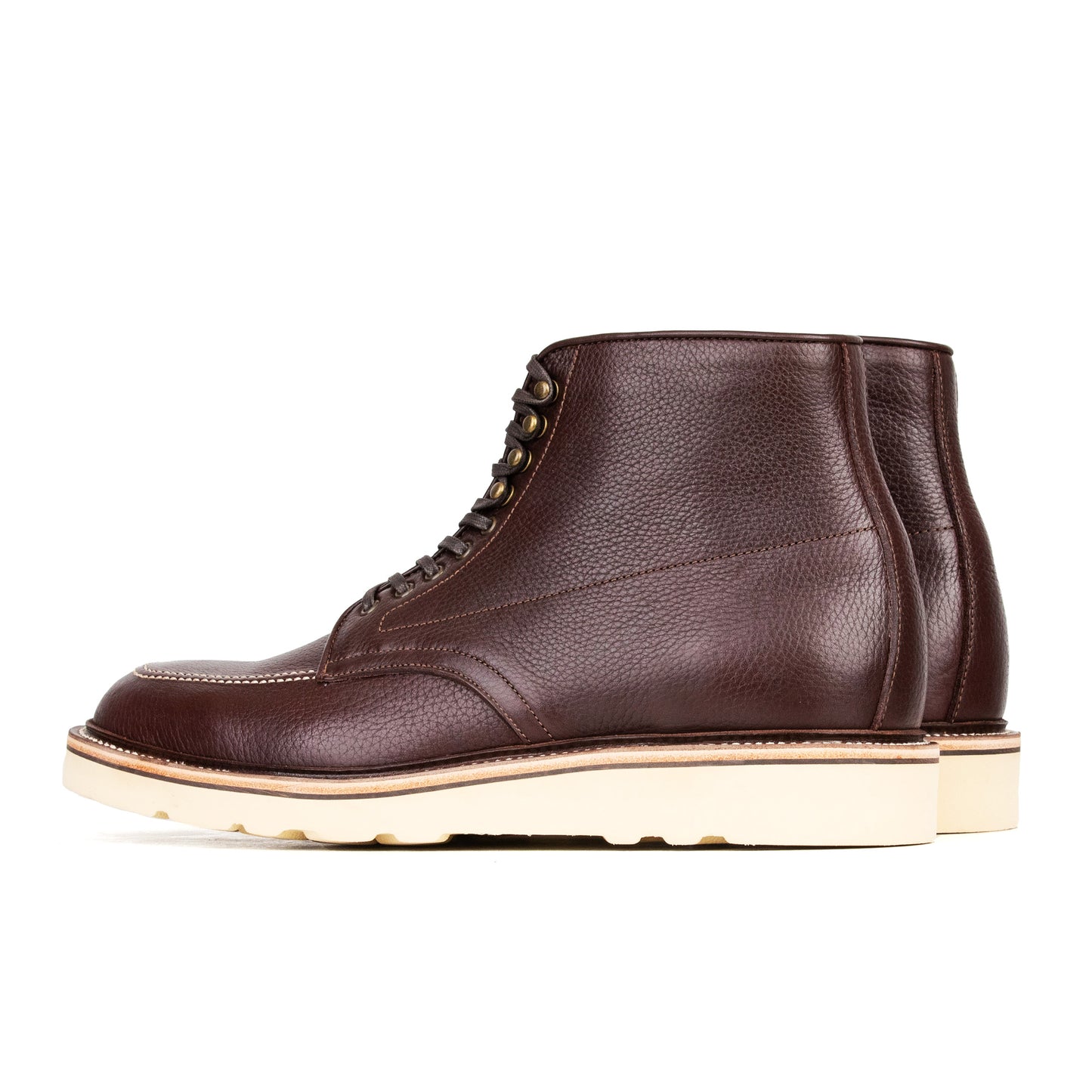 Indiana MocToe Boot - luosjiet®boots - Dark Brown Lychee pattern Cowhide
