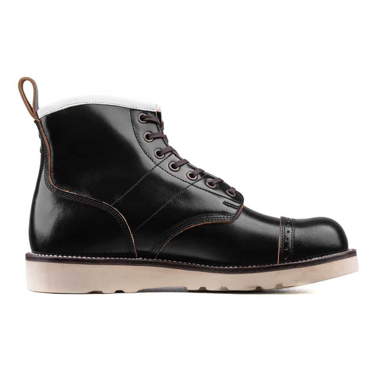Munson City Paratroop Boot - luosjiet®boots - Black TeaCore Smooth Cowhide