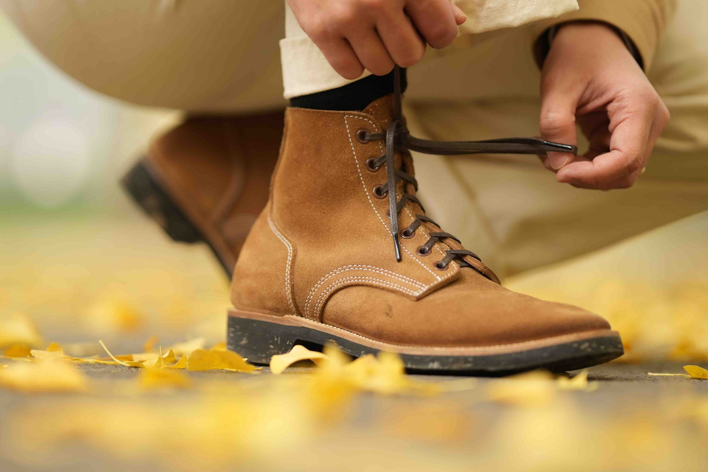 M1944 Boondoker Boot - luosjiet®boots MTO - Tan Oiled Nubuck Reverse(German)