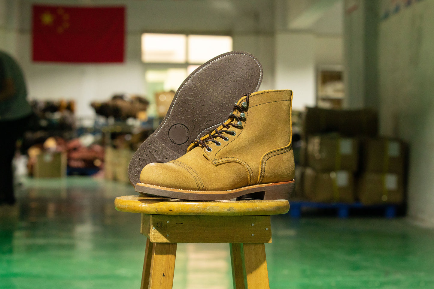 Classic Paratroop Boots - luosjiet®boots - Yellow Brown Grain Cowhide Reverse