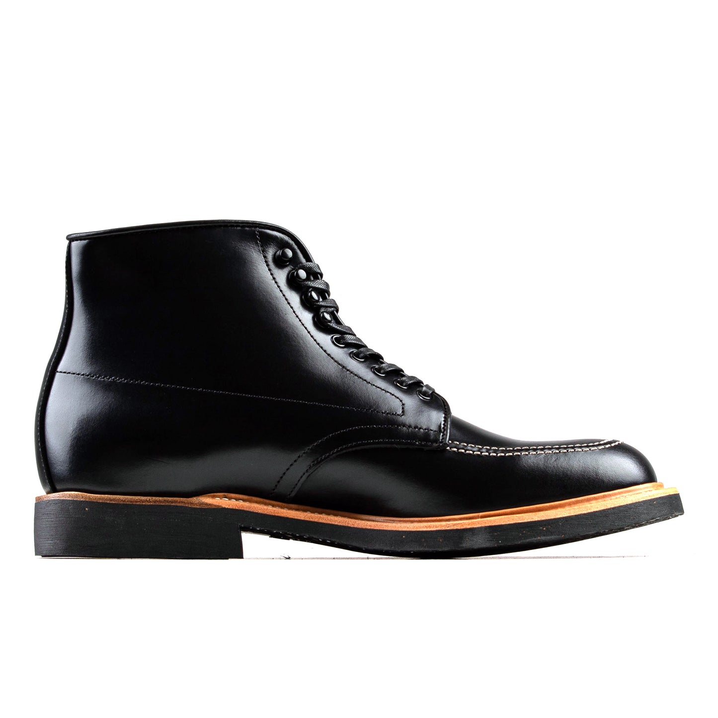 Indiana MocToe Boot -luosjiet®boots - Black Smooth Cowhide