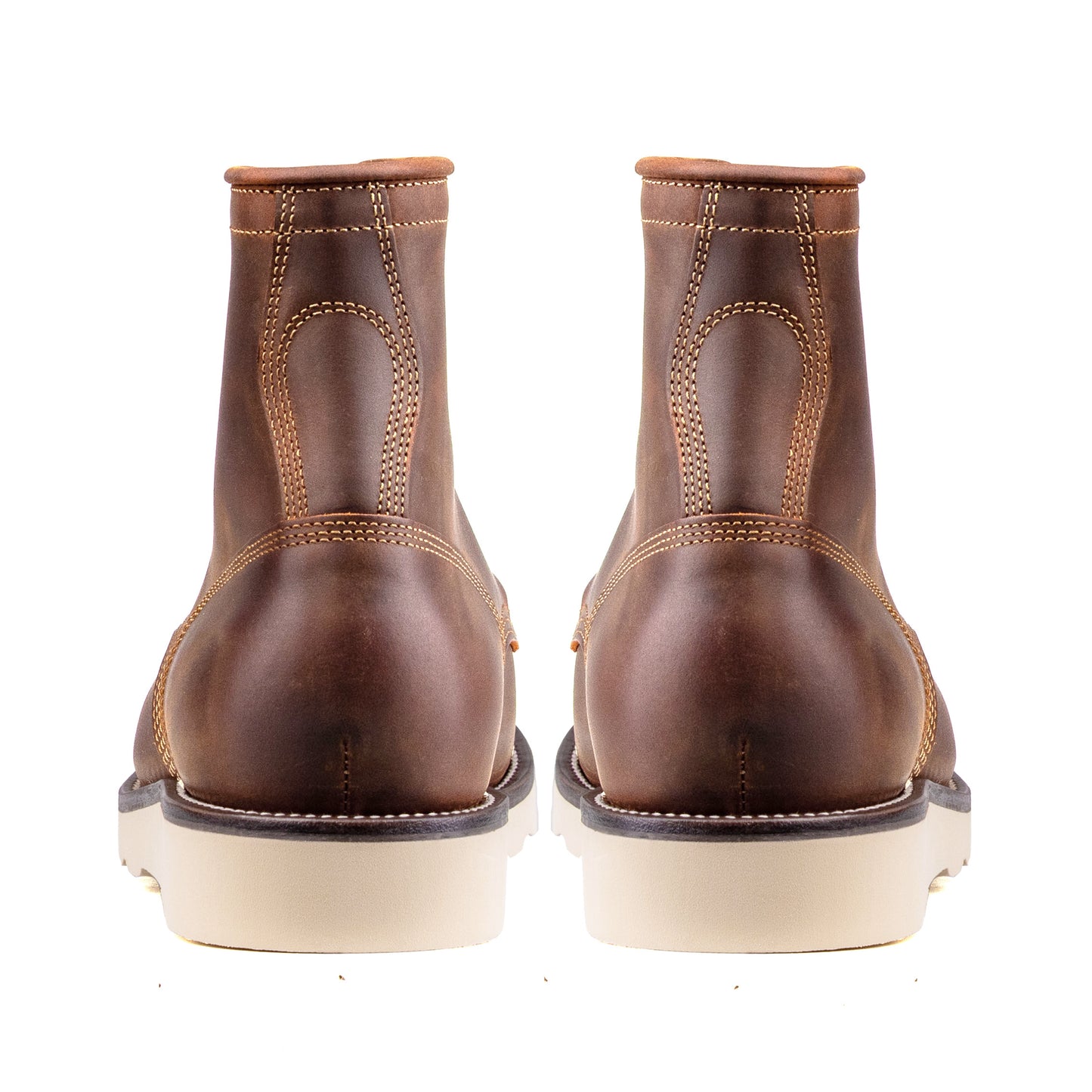 City MocToe Boot -luosjiet®boots - Crazy Horse Red Brown