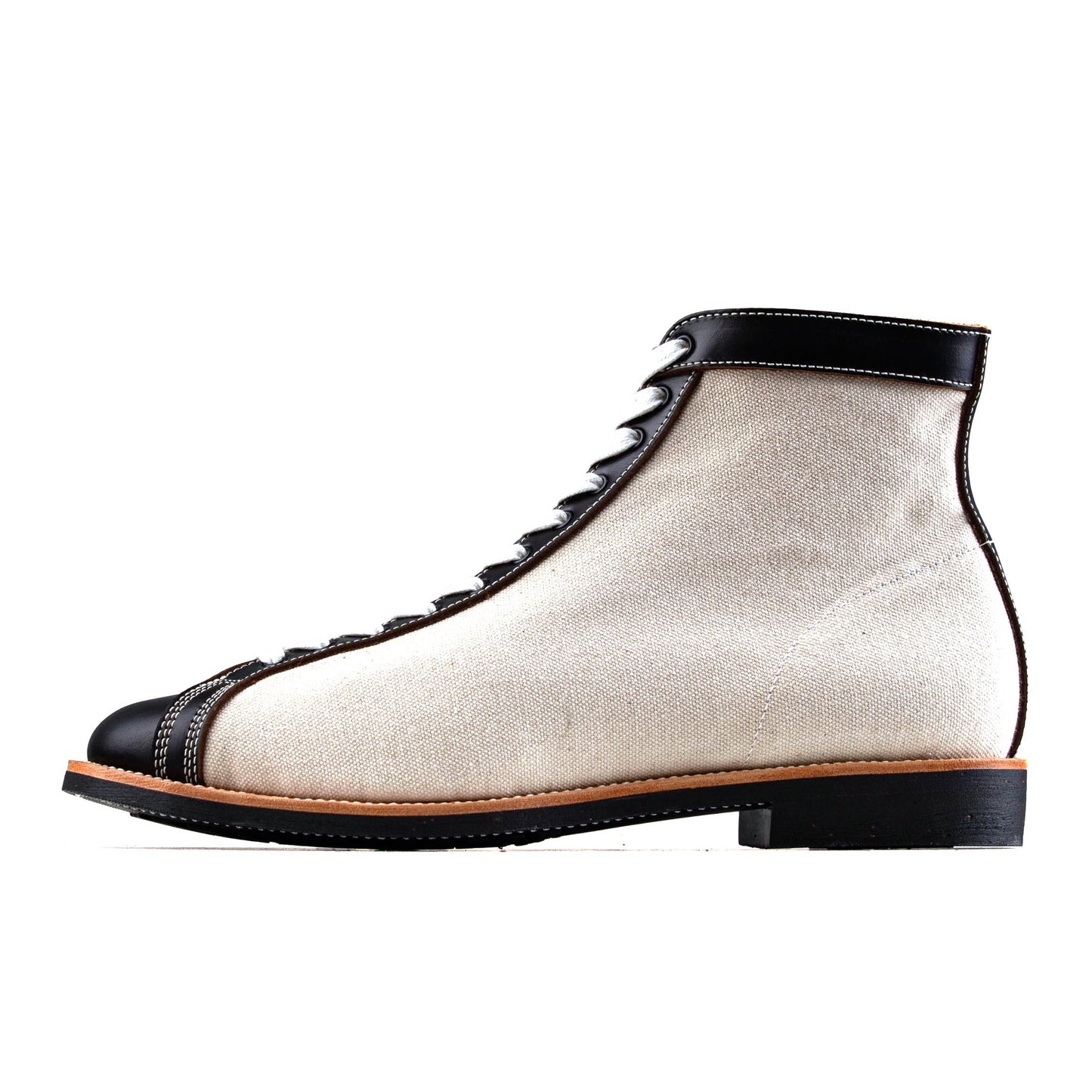 Boxing Boot - luosjiet®boots - Black TeaCore OTA Cowhide + 16oz Canvas