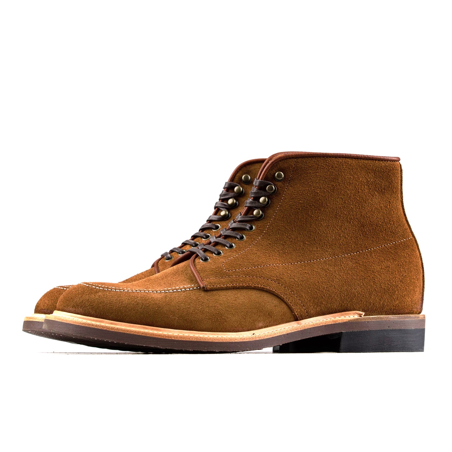Indiana MocToe Boot - luosjiet®boots - Yellow Brown Oiled Cowhide Reverse