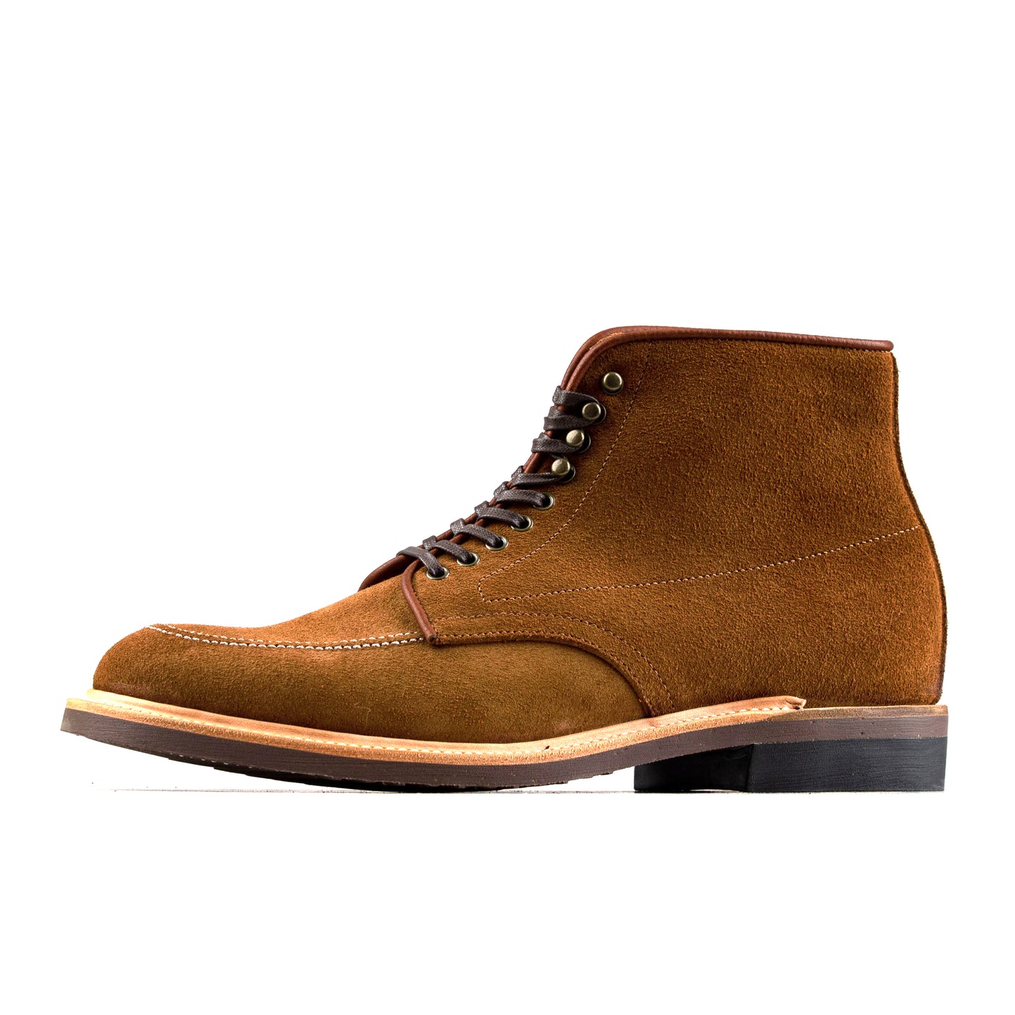 Indiana MocToe Boot - luosjiet®boots - Yellow Brown Oiled Cowhide Reverse