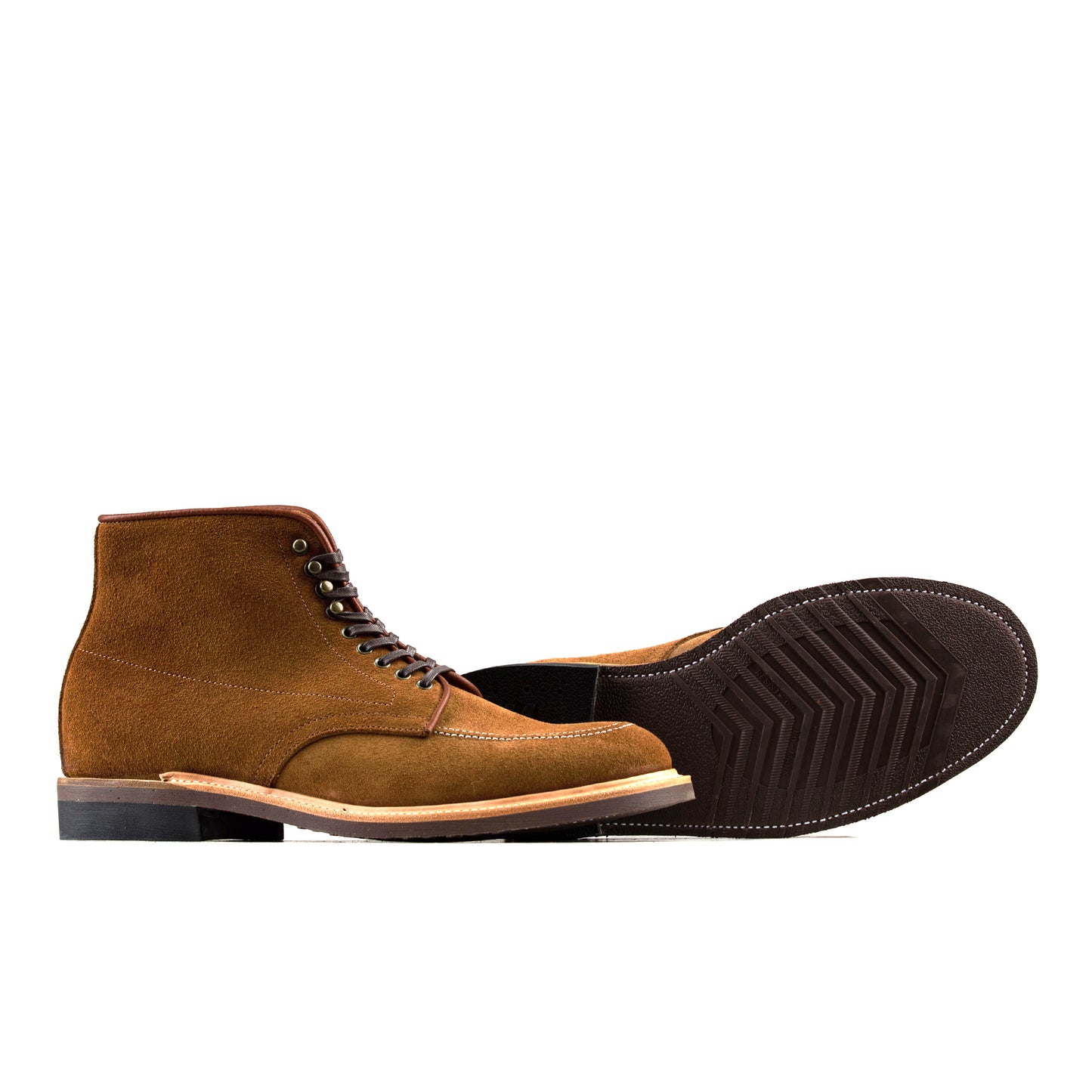 Indiana MocToe Boot - luosjiet®boots - Yellow Brown Oiled Cowhide Reverse
