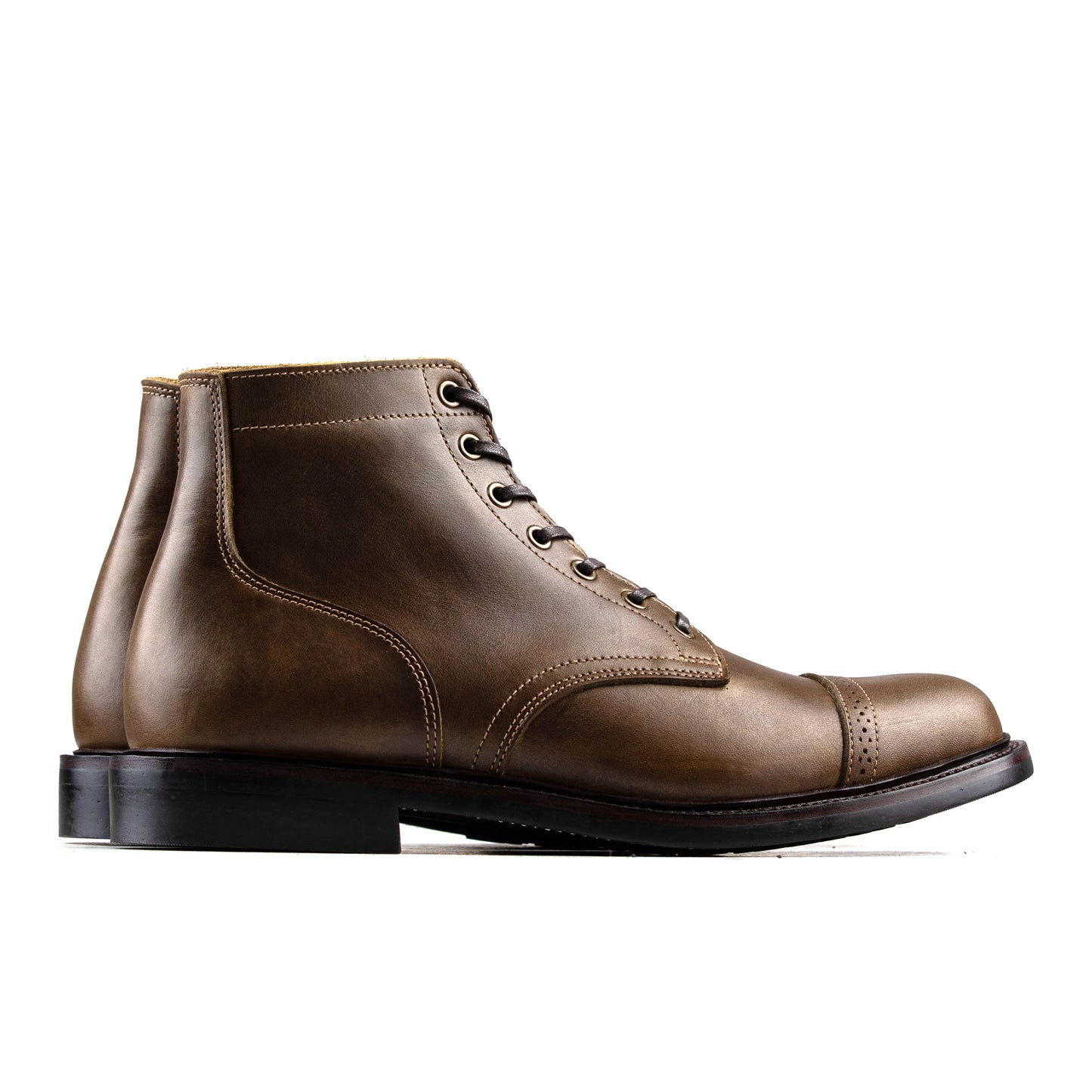CapToe Commander Boot - luosjiet®boots - Olive Refresh Waxy