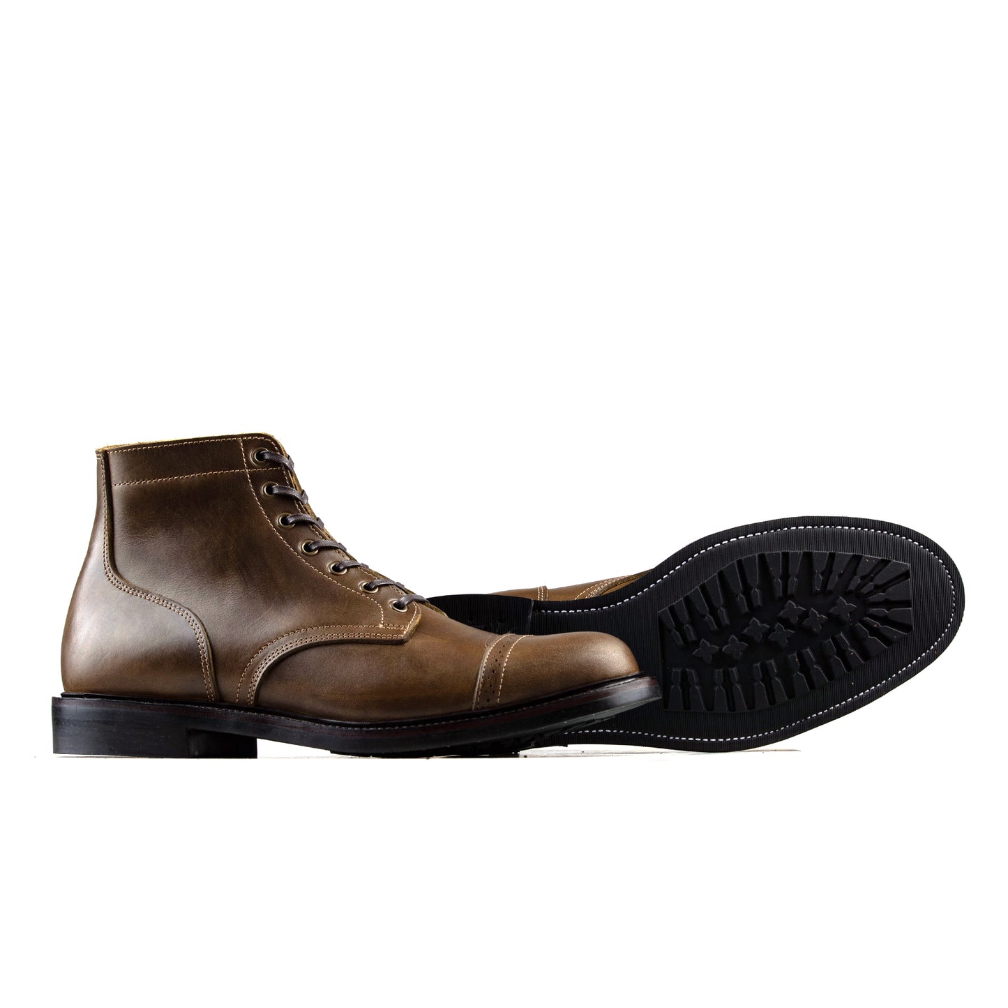 CapToe Commander Boot - luosjiet®boots - Olive Refresh Waxy