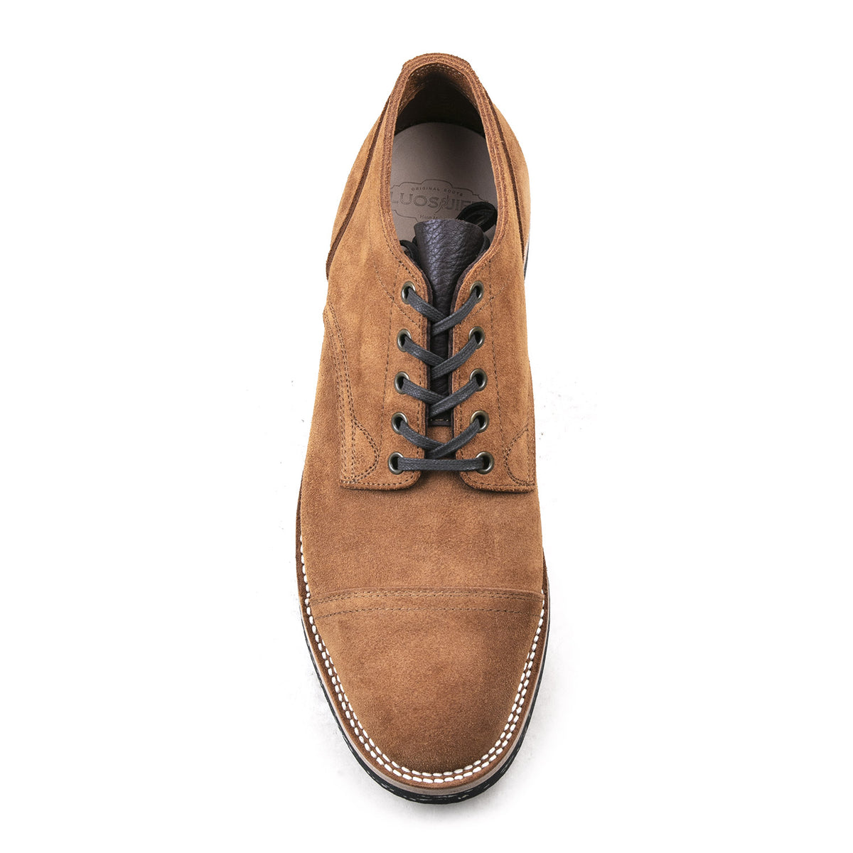 CapToe Service Shoe - luosjiet®shoes - AmberBrown Full Grain Cowhide Reverse