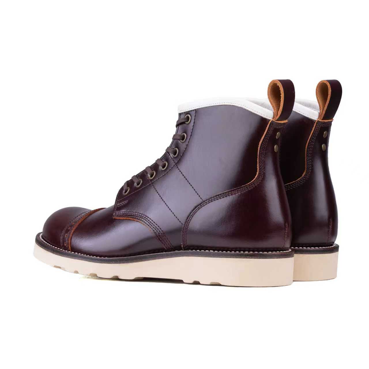 Munson City Paratroop Boot - luosjiet®boots - Wine TeaCore Smooth Cowhide