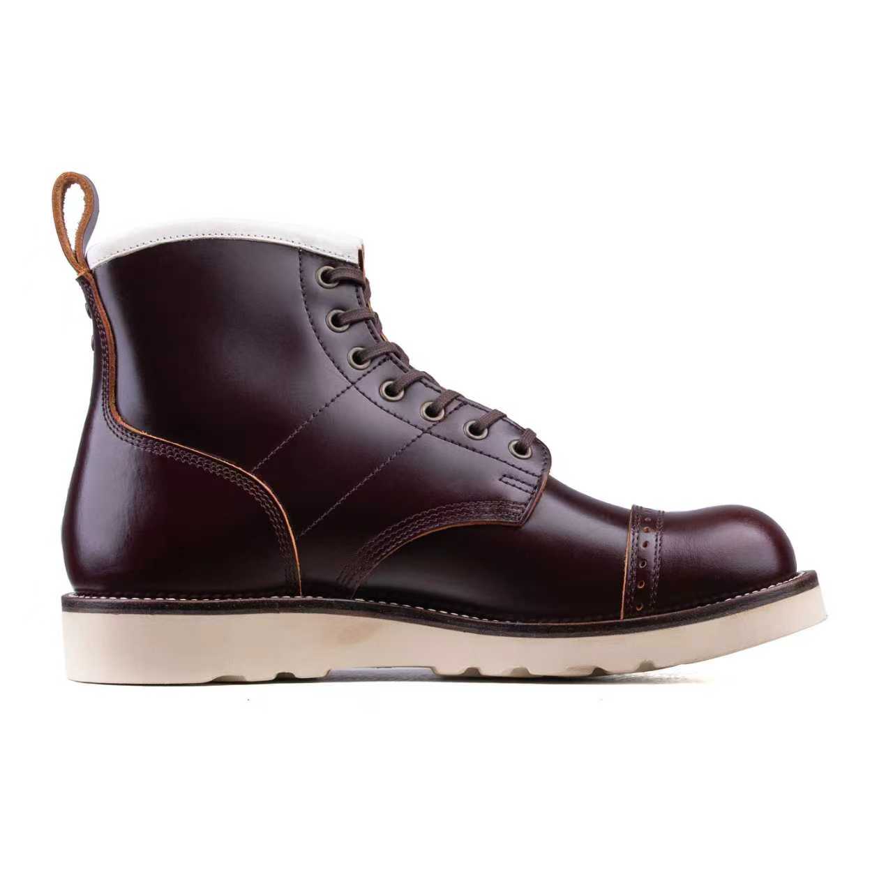 Munson City Paratroop Boot - luosjiet®boots - Wine TeaCore Smooth Cowhide