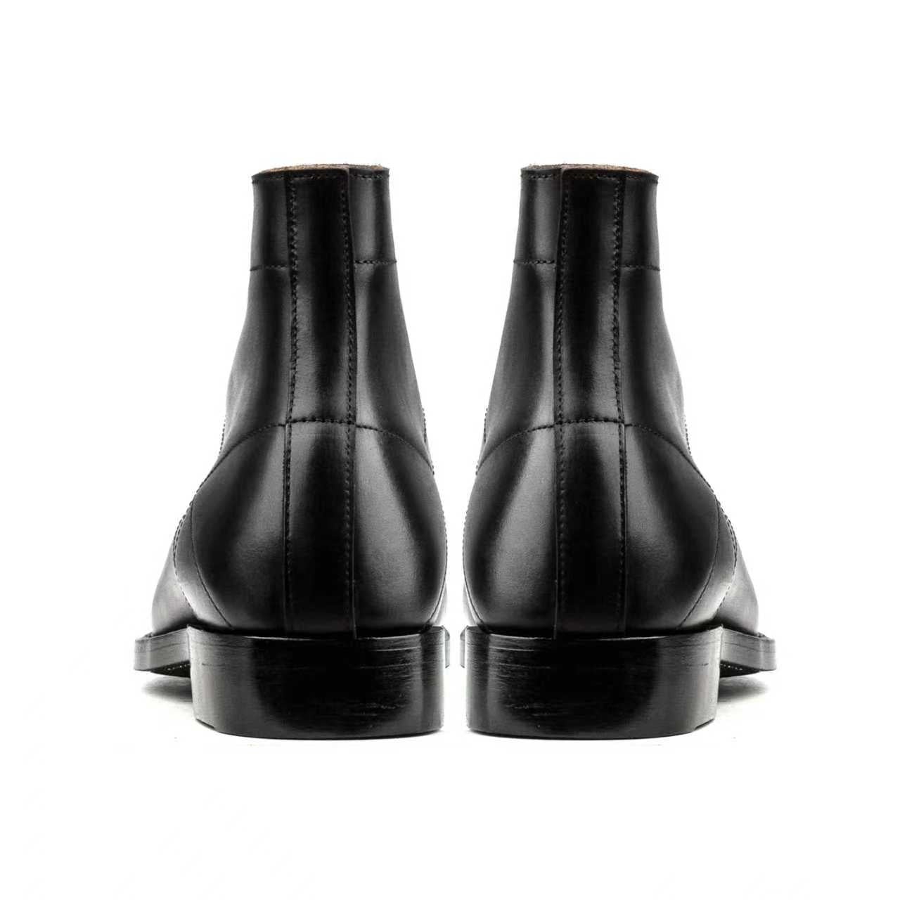 Boxing Boot B02 - luosjiet®boots MTO - Black TeaCore (Hand Dyed) Oiled Nubuck