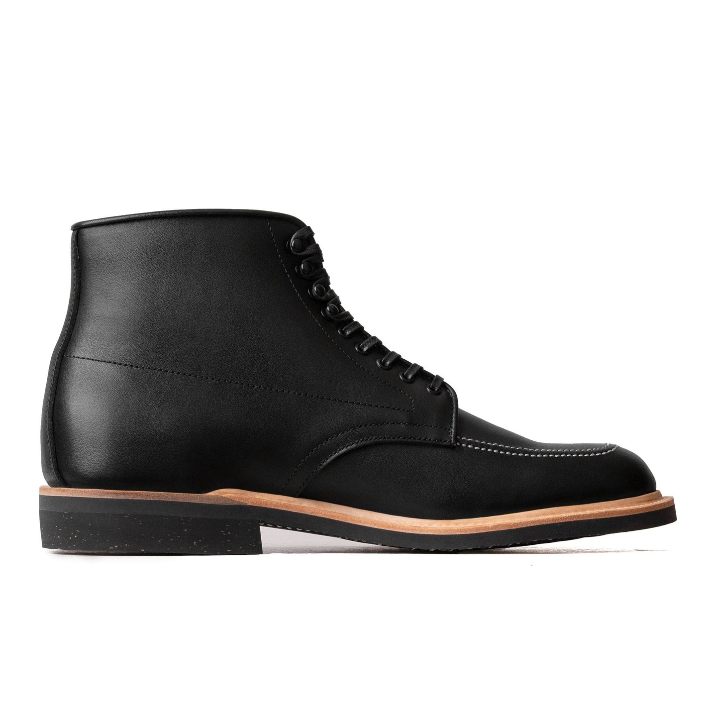 Indiana MocToe Boot - luosjiet®boots - Black Full Grain Cowhide
