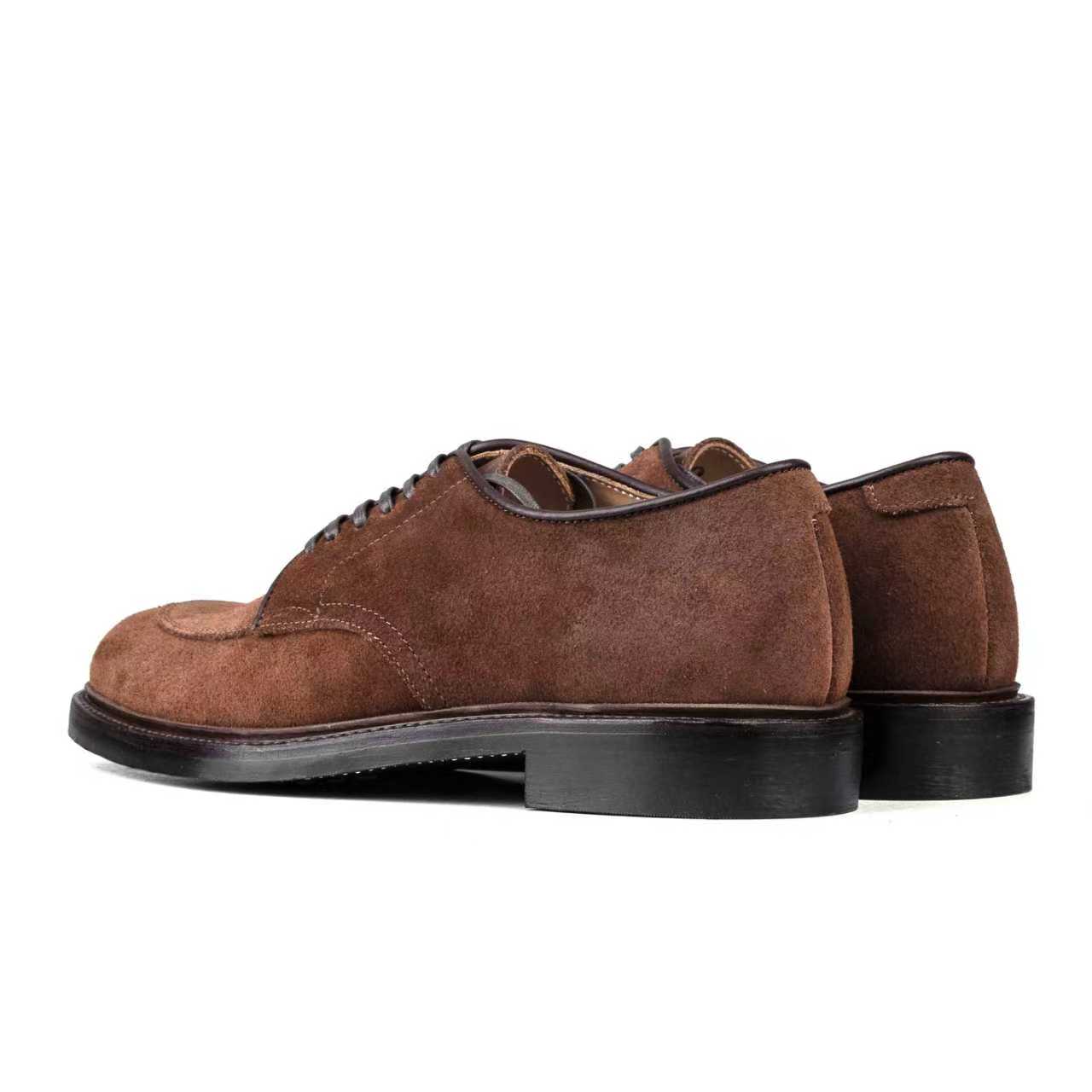 Classic V-Tip Shoe - luosjiet®shoes - Brown Oiled Cowhide Reverse
