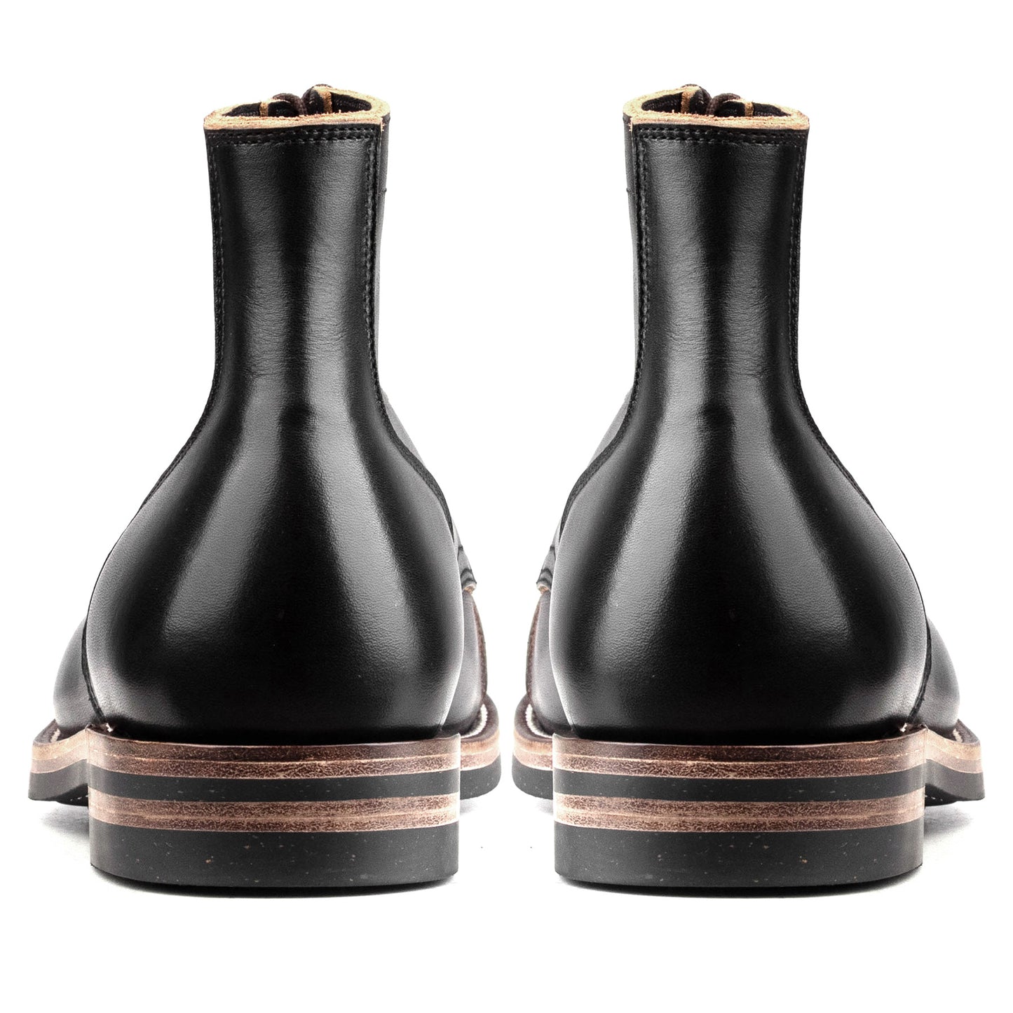 CapToe Service Boot -luosjiet®boots - Black TeaCore Full Grain Cowhide