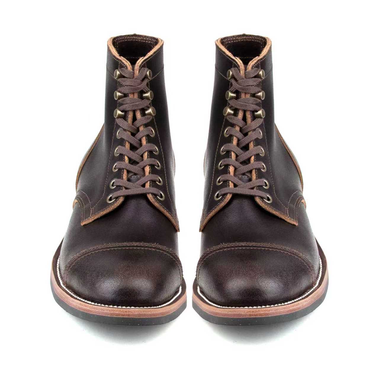 CapToe Service Boot -luosjiet®boots - Dark Brown Waxed Flesh