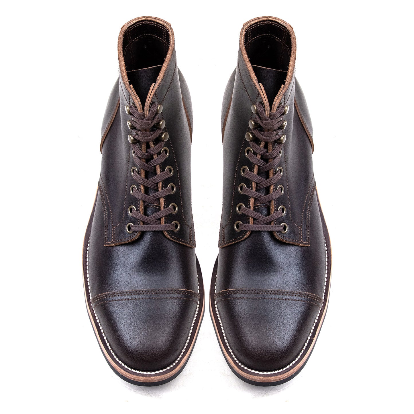 CapToe Service Boot -luosjiet®boots - Dark Brown Waxed Flesh