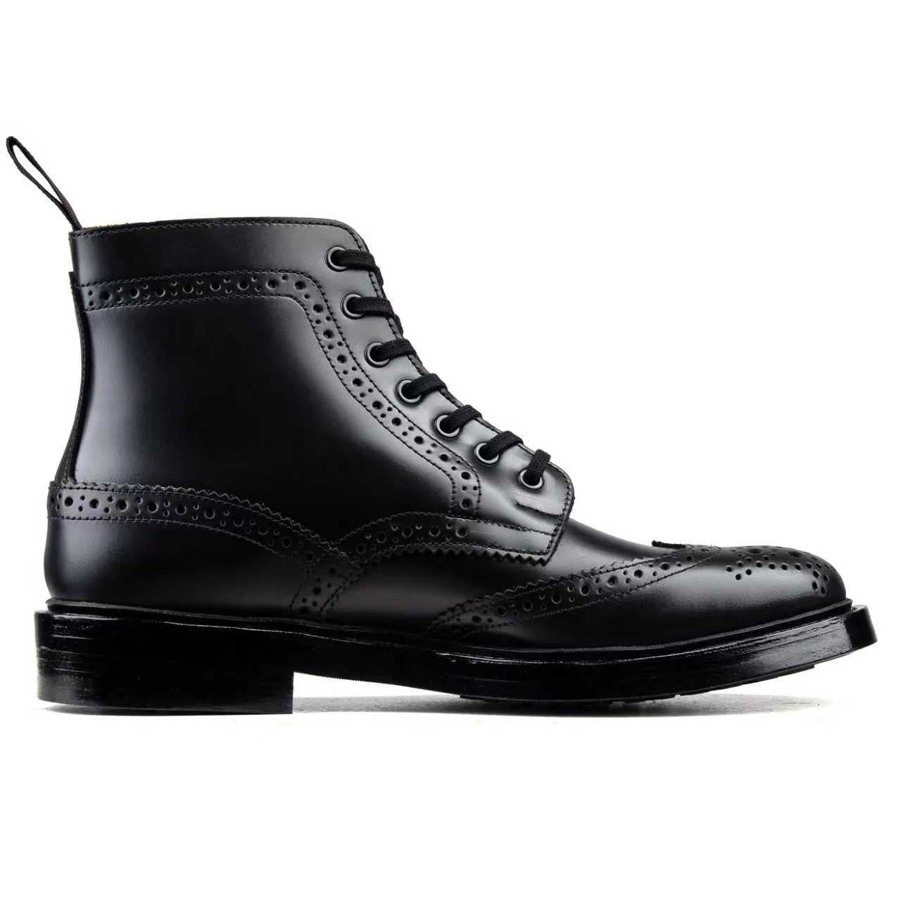 Rural Block Boot - luosjiet®boots -  Black Smooth Cowhide