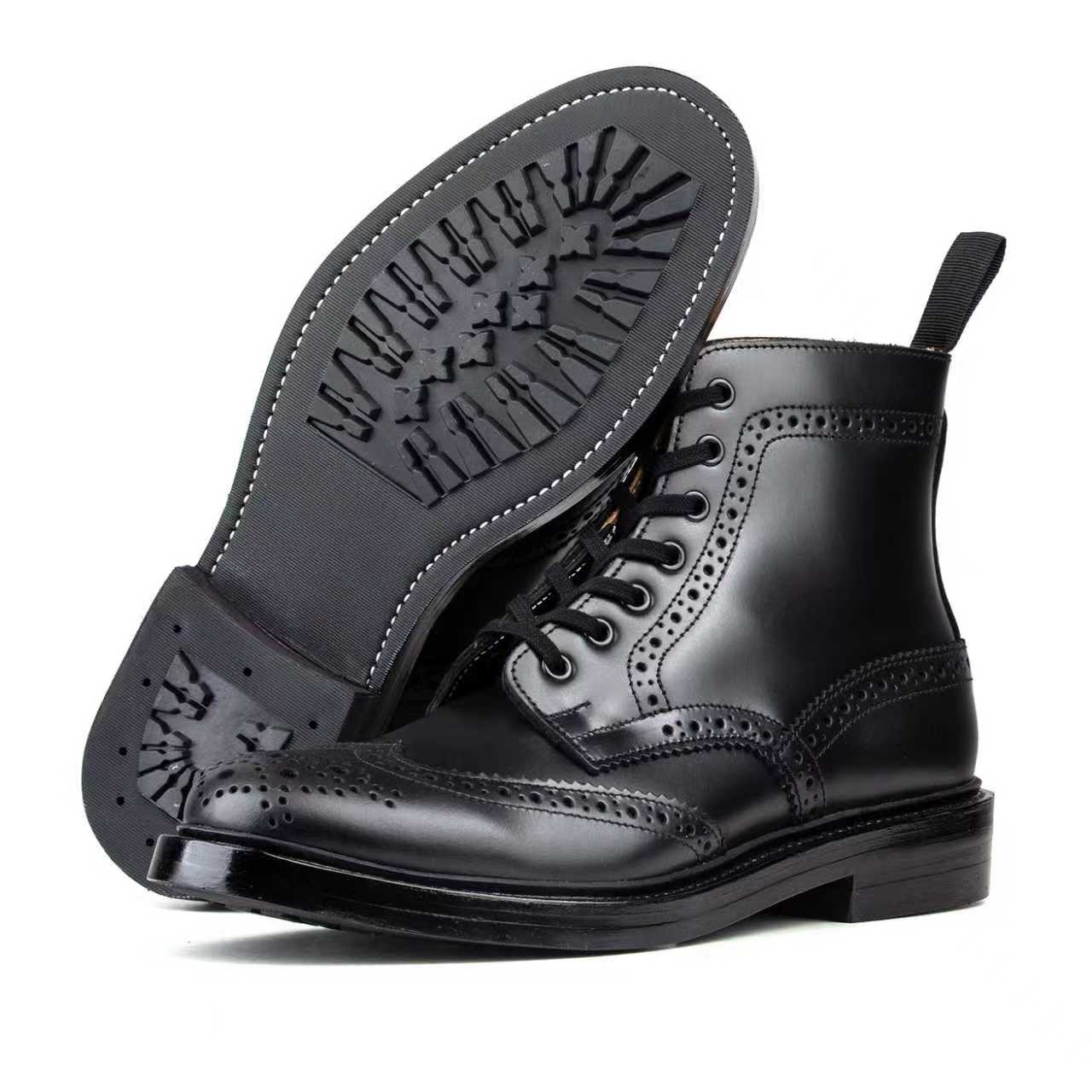 Rural Block Boot - luosjiet®boots -  Black Smooth Cowhide