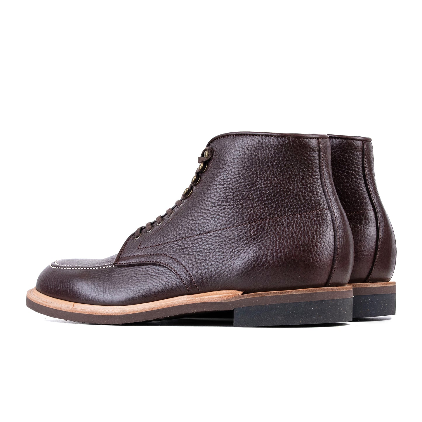 Indiana MocToe Boot - luosjiet®boots - Dark Brown Lychee pattern Cowhide