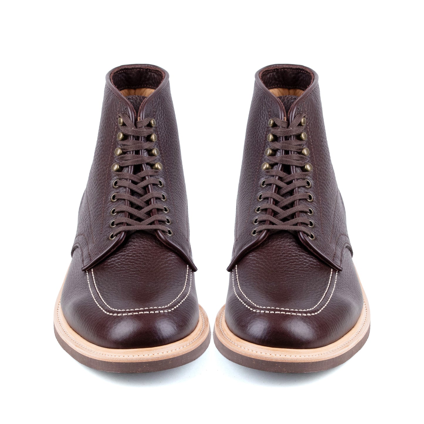 Indiana MocToe Boot - luosjiet®boots - Dark Brown Lychee pattern Cowhide