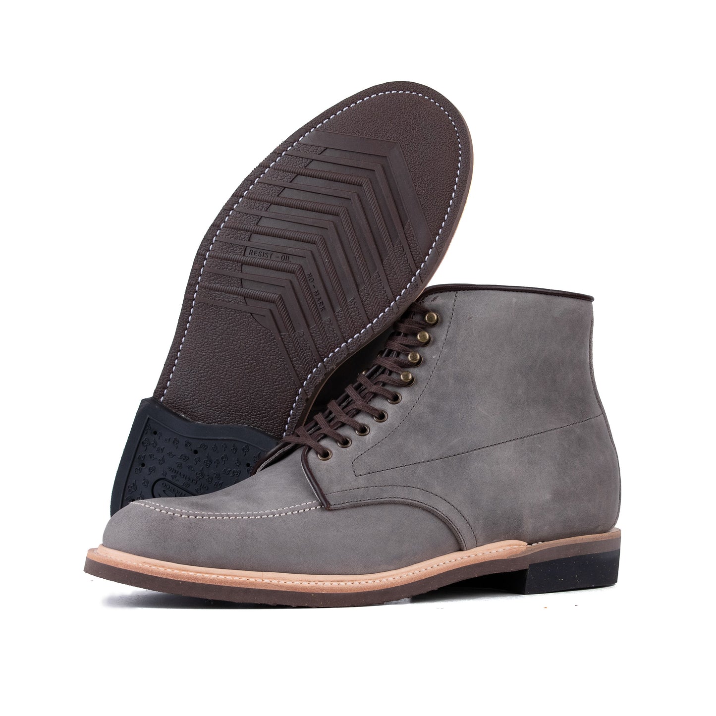 Indiana MocToe Boot -luosjiet®boots - Grey oiled Nubuck(German)