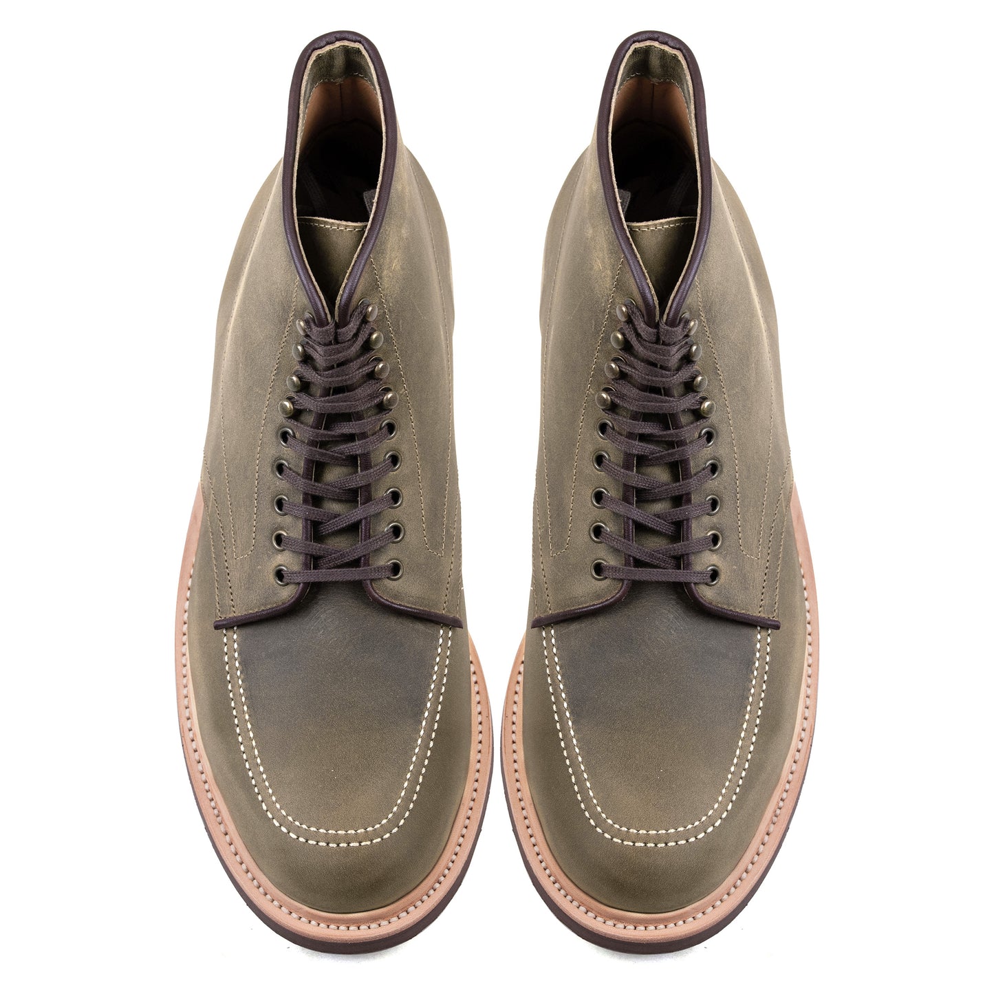 Indiana MocToe Boot -luosjiet®boots - Olive oiled Nubuck(German)