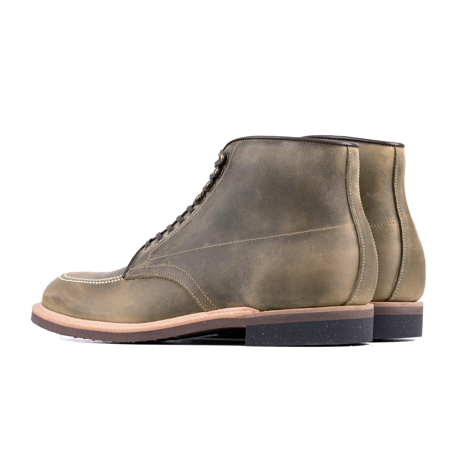 Indiana MocToe Boot -luosjiet®boots - Olive oiled Nubuck(German)