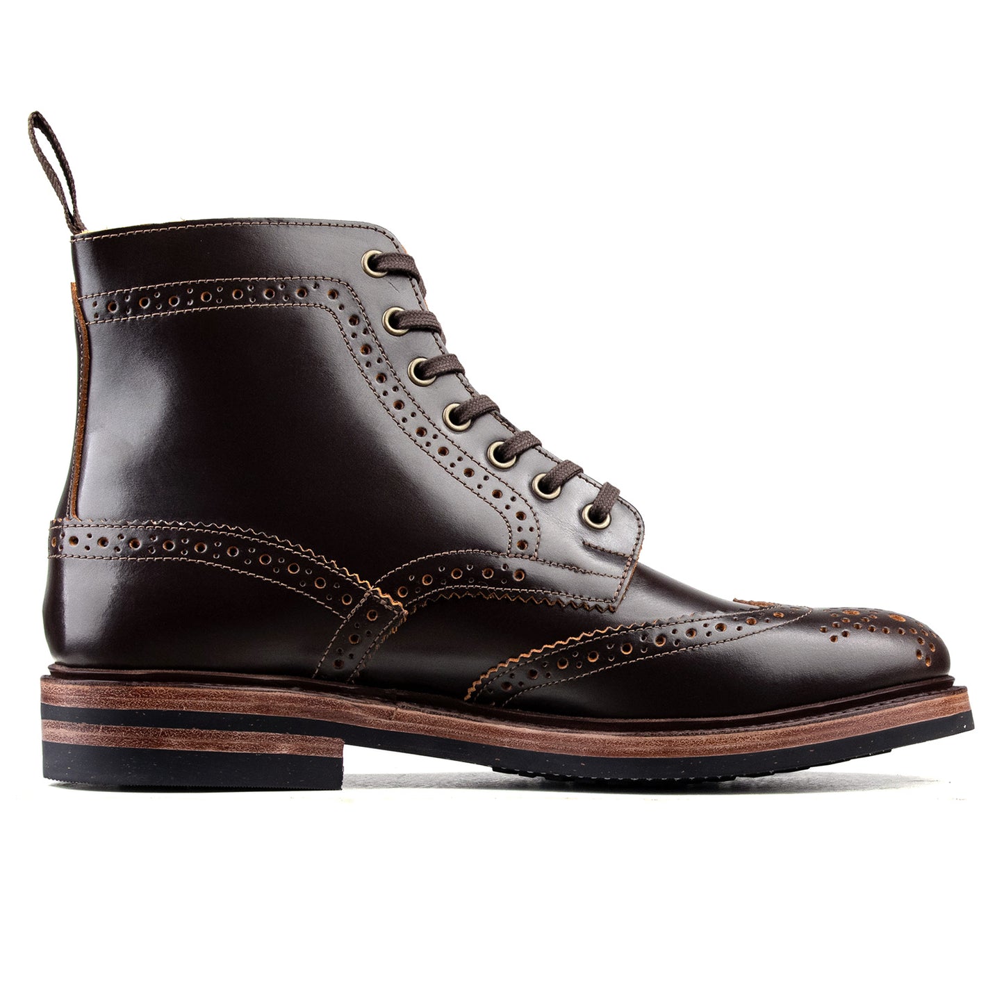 Rural Block Boot - luosjiet®boots - Dark Brown TeaCore Smooth Cowhide