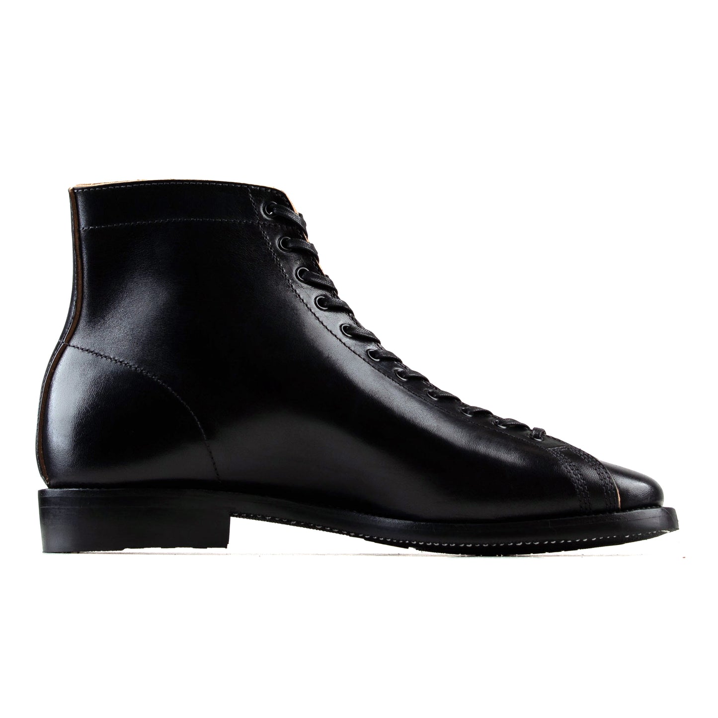 Boxing Boot B01 - luosjiet®boots MTO - Black TeaCore (Hand Dyed) Oiled Nubuck