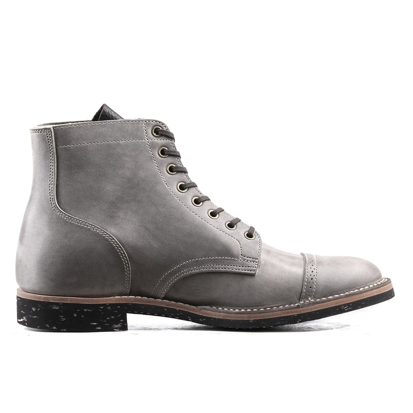 CapToe Service Boot(Brock) - luosjiet®boots - Grey Oiled Nubuck (German)