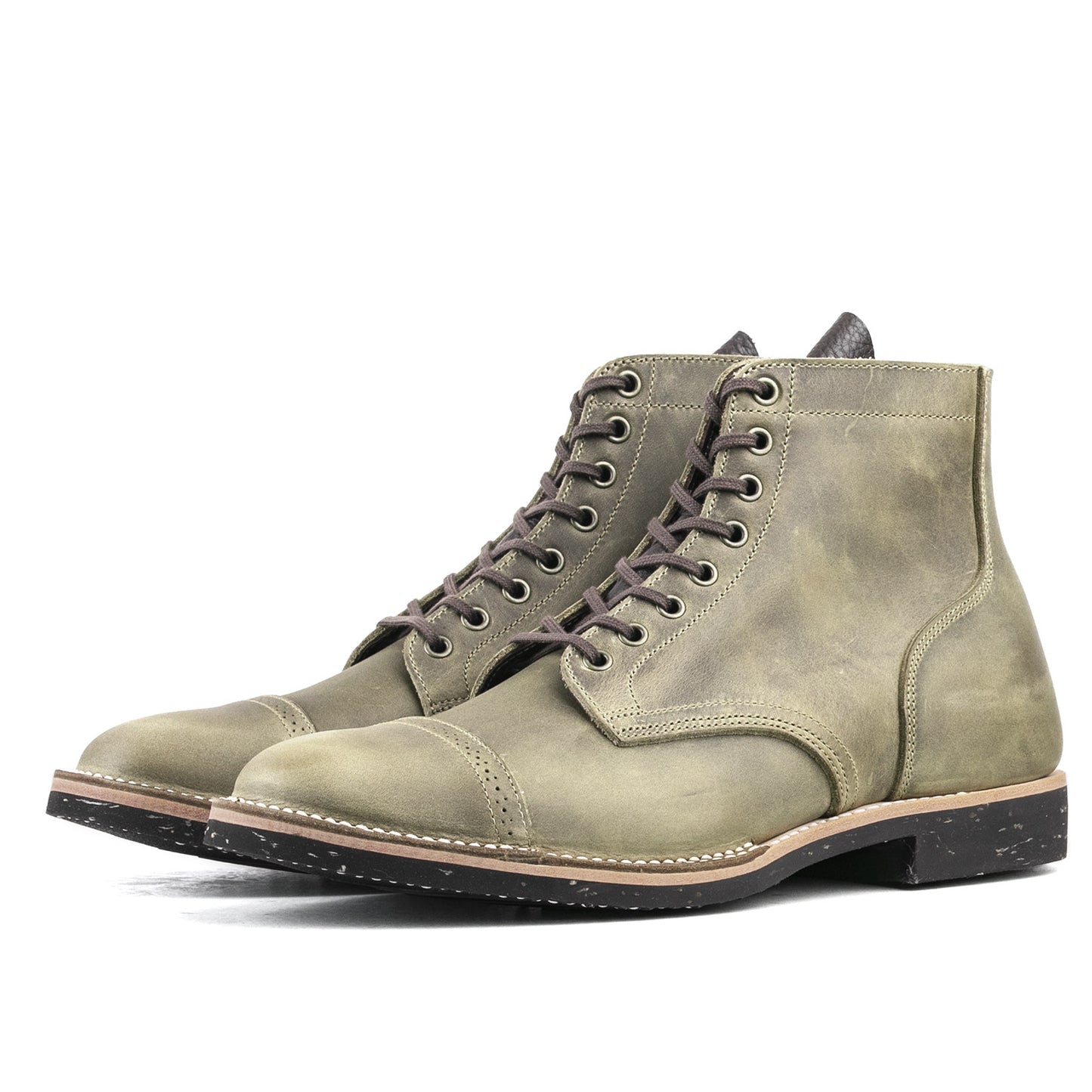 CapToe Service Boot(Brock) - luosjiet®boots - Olive Oiled Nubuck (German)