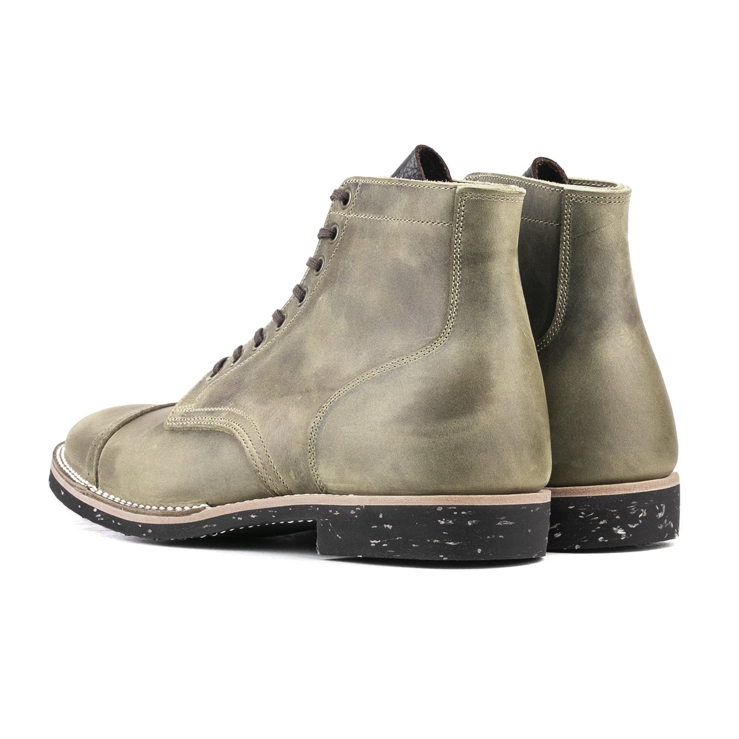 CapToe Service Boot(Brock) - luosjiet®boots - Olive Oiled Nubuck (German)