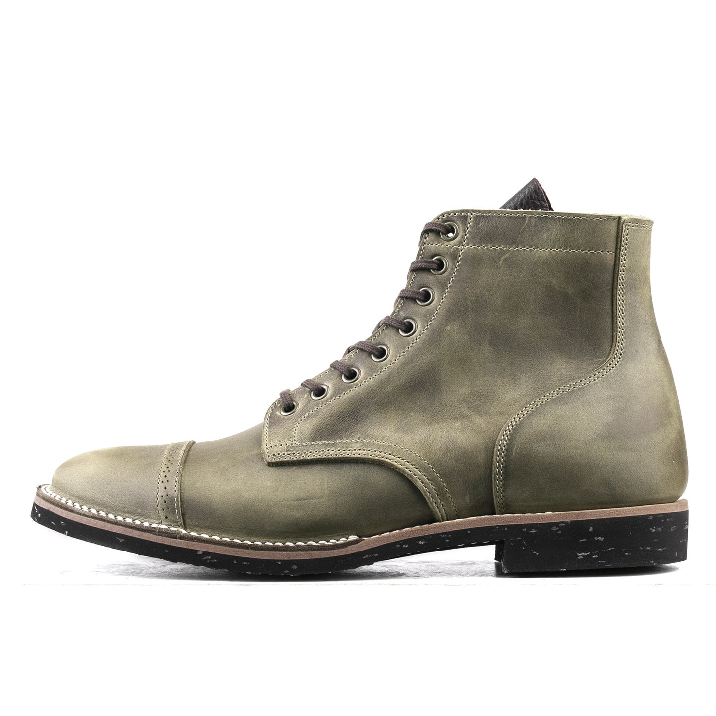 CapToe Service Boot(Brock) - luosjiet®boots - Olive Oiled Nubuck (German)