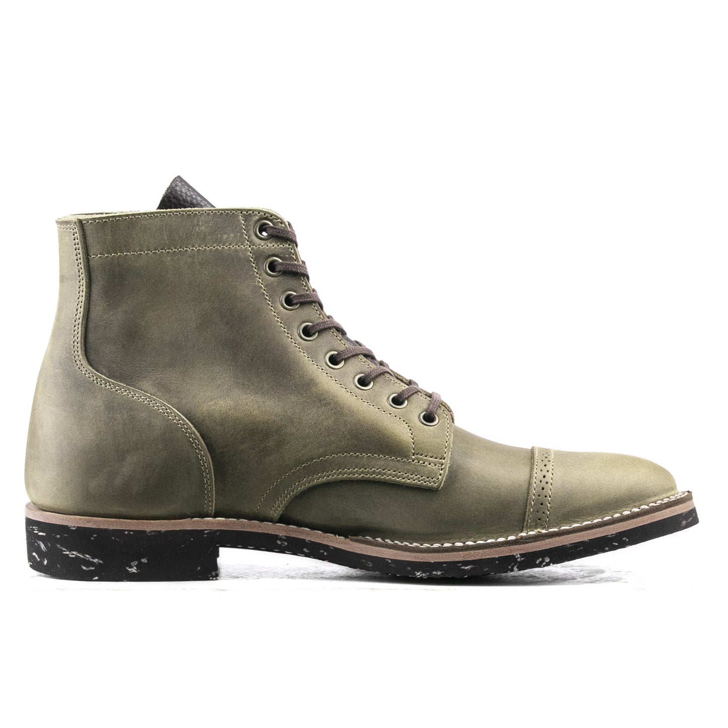 CapToe Service Boot(Brock) - luosjiet®boots - Olive Oiled Nubuck (German)