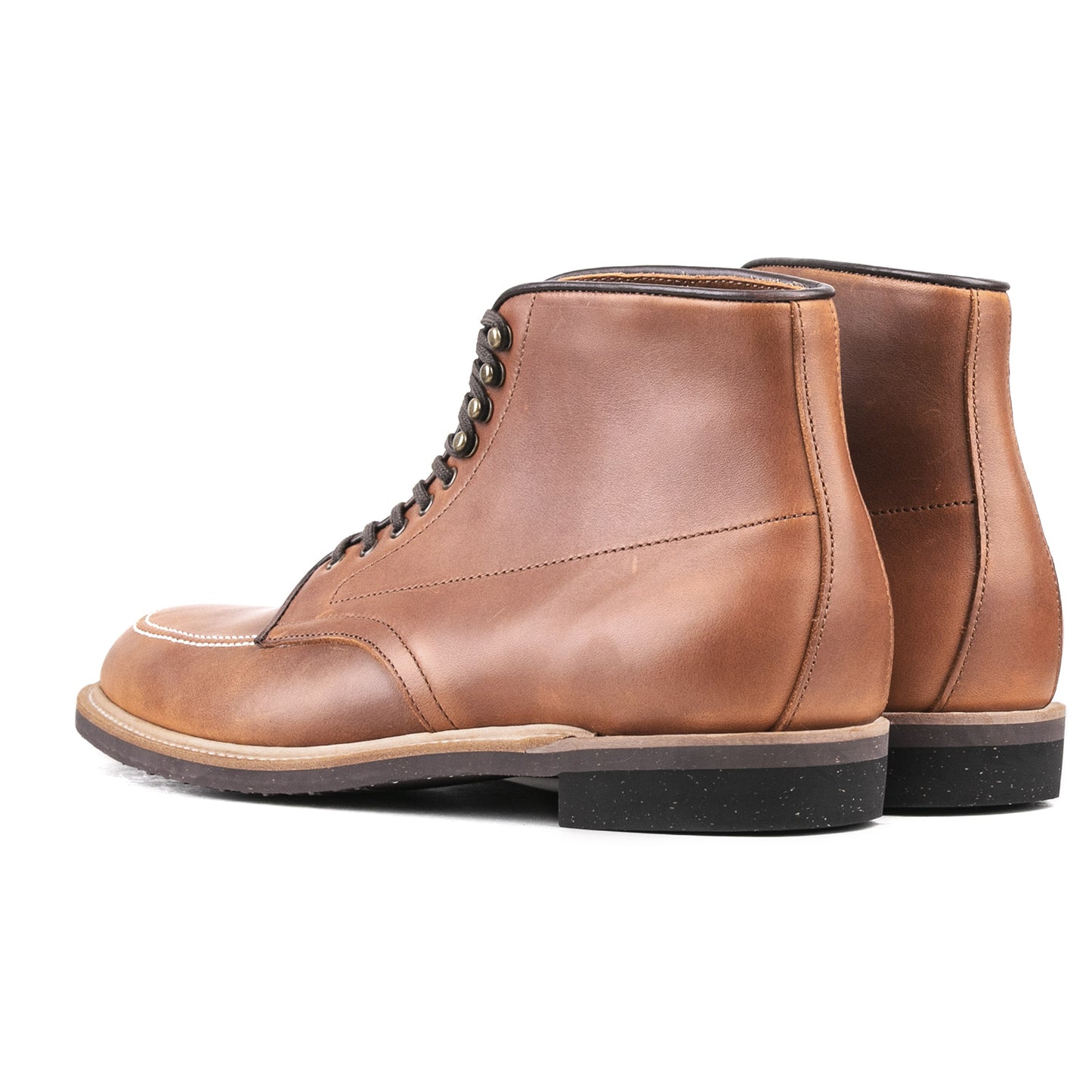 Indiana MocToe Boot - luosjiet®boots - AmberBrown Full Grain Cowhide