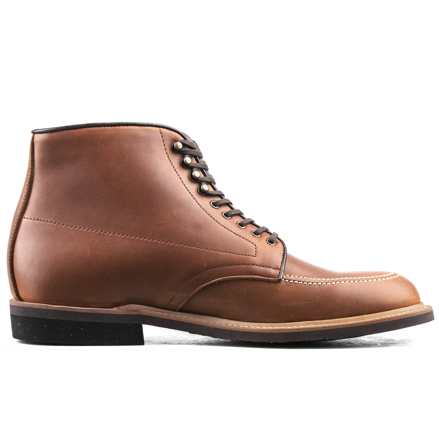 Indiana MocToe Boot - luosjiet®boots - AmberBrown Full Grain Cowhide