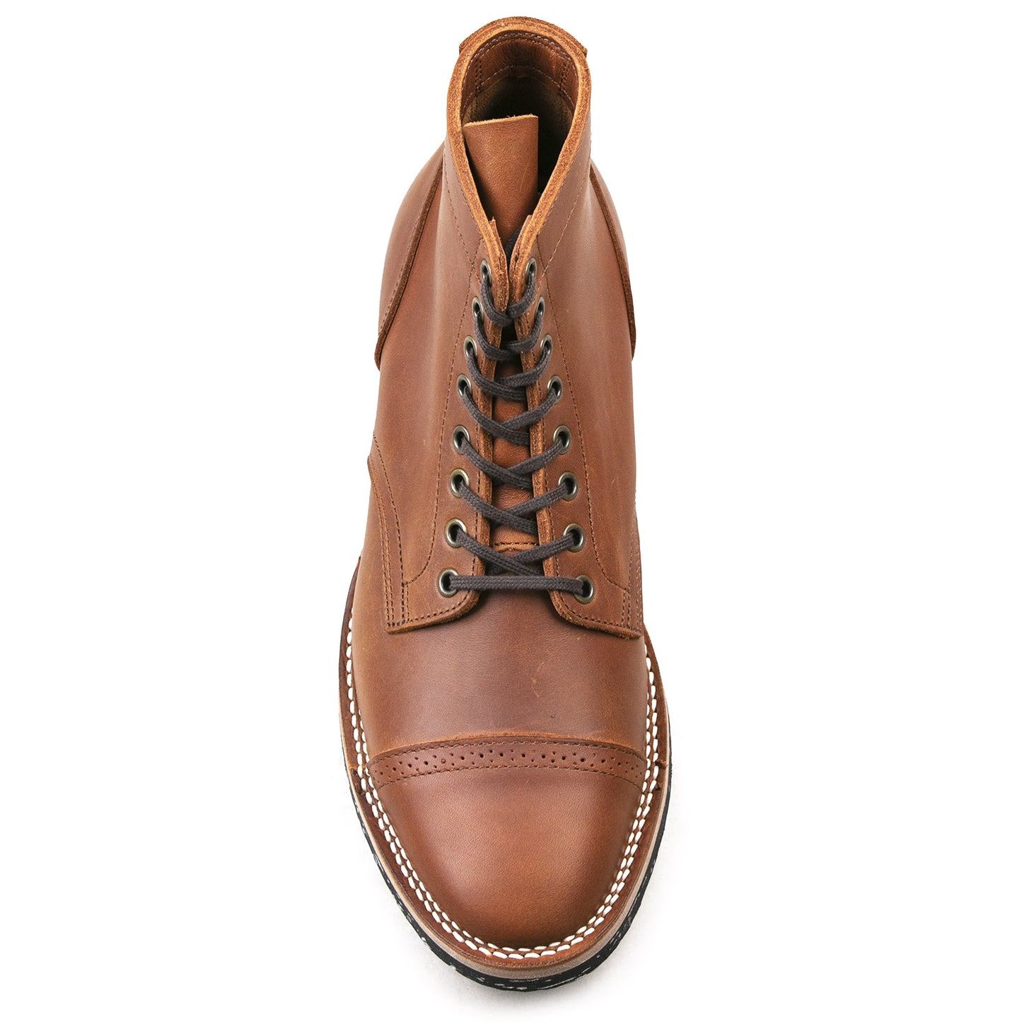CapToe Service Boot(Brock) - luosjiet®boots - AmberBrown Full Grain Cowhide